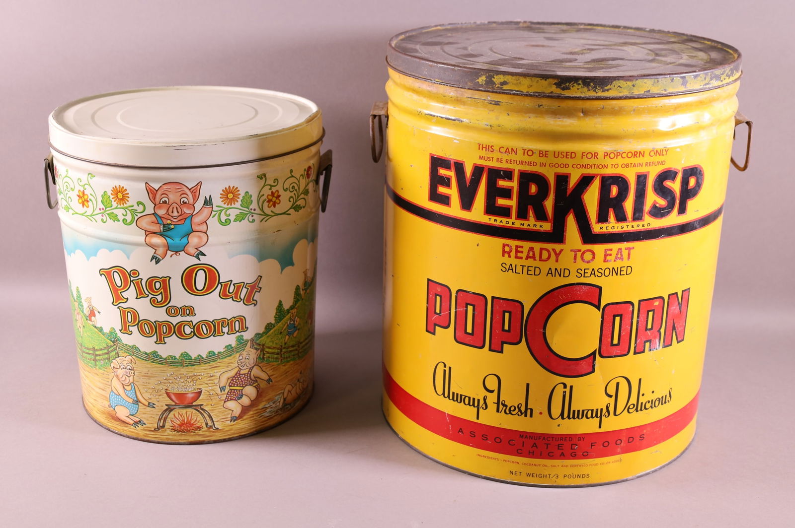 TWO POPCORN TINS (1 of 2)