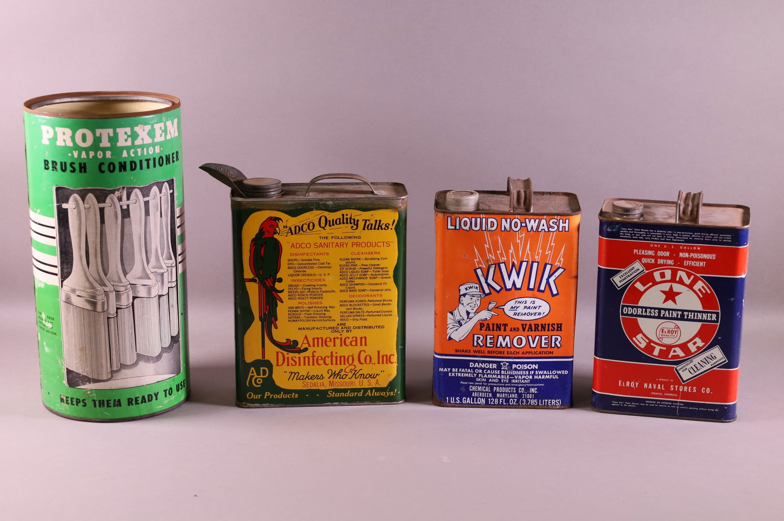 FOUR PAINT RELATED CANS (1 of 2)