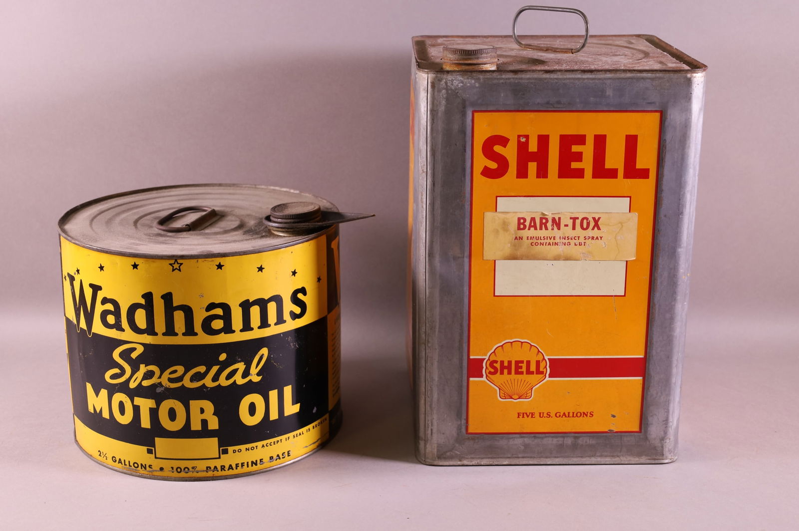 TWO LARGE OIL CANS (1 of 2)