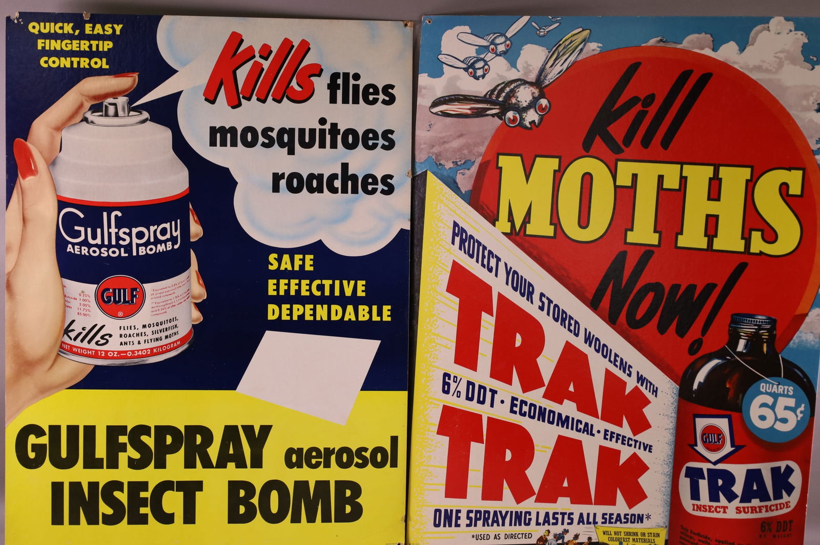TWO GULF INSECTICIDE AD DISPLAYS (1 of 3)