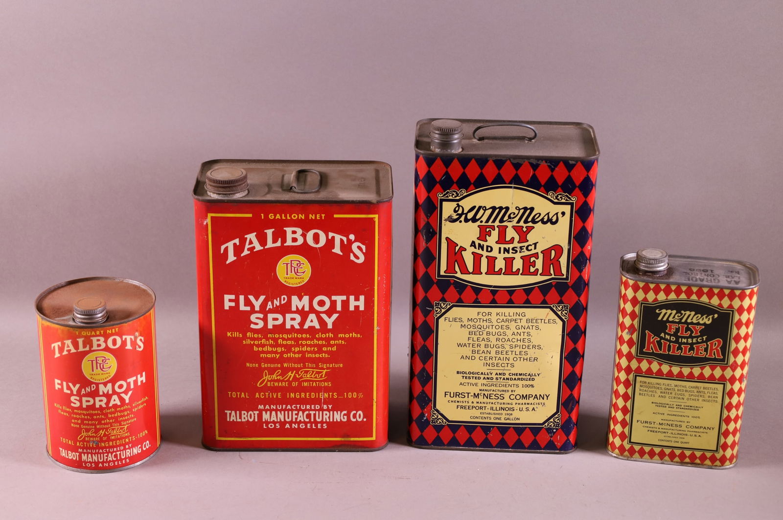 FOUR FLY AND MOTH KILLER CANS (1 of 1)