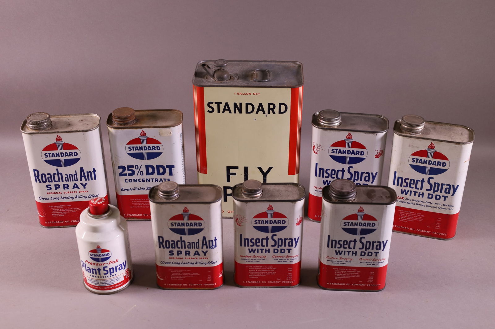 NINE STANDARD INSECT SPRAY CANS (1 of 1)