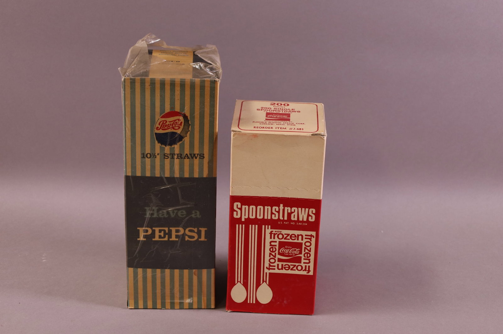 PEPSI & COCA COLA STRAWS: FROZEN COKE SPOON STRAWS & PEPSI STRAWS.