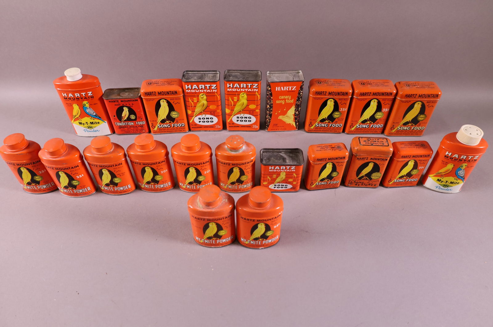 22 HARTZ MOUNTAIN BIRD RELATED TINS (1 of 1)