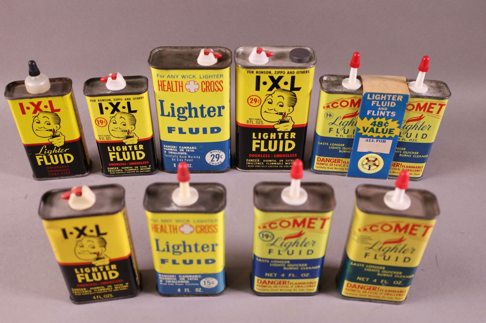 10 LIGHTER FLUID HANDY OILER CANS (1 of 1)