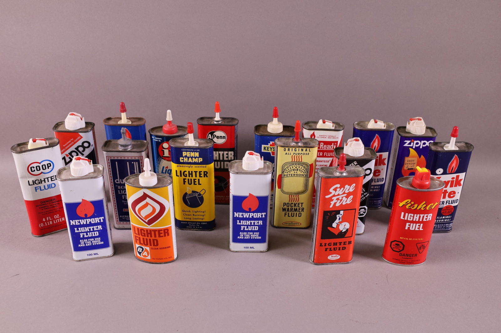 19 LIGHTER FLUID HANDY OILER CANS (1 of 1)