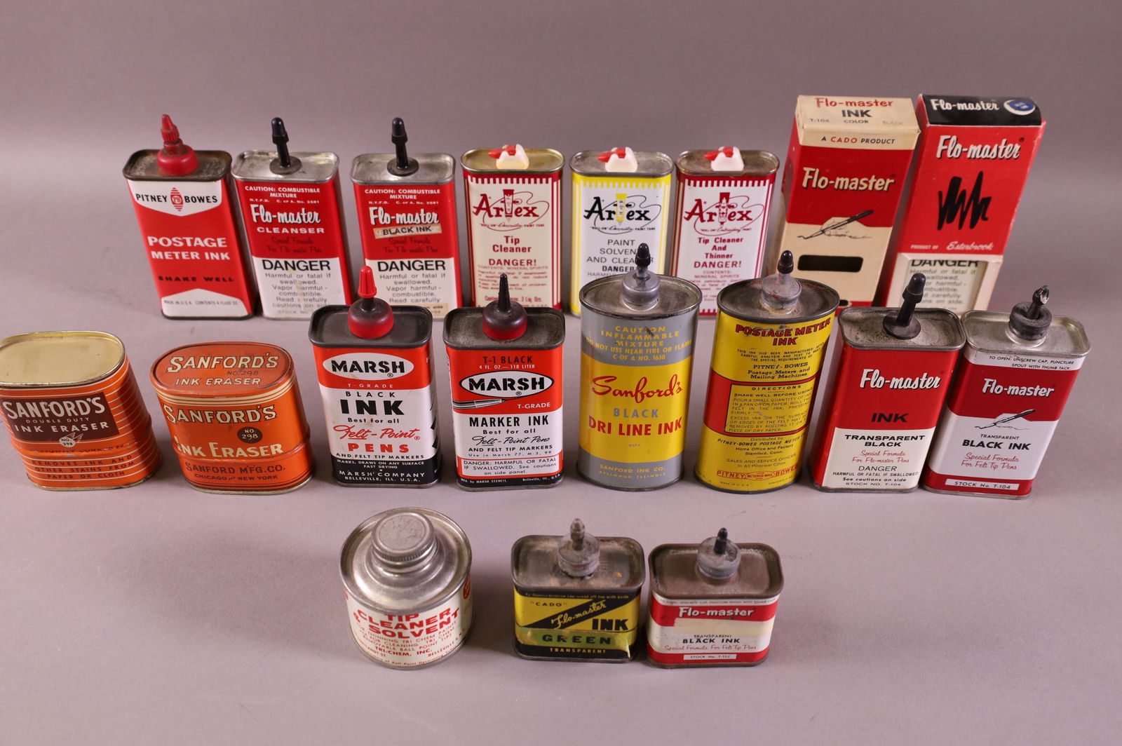19 INK TINS INCLUDING HANDY OILERS (1 of 1)