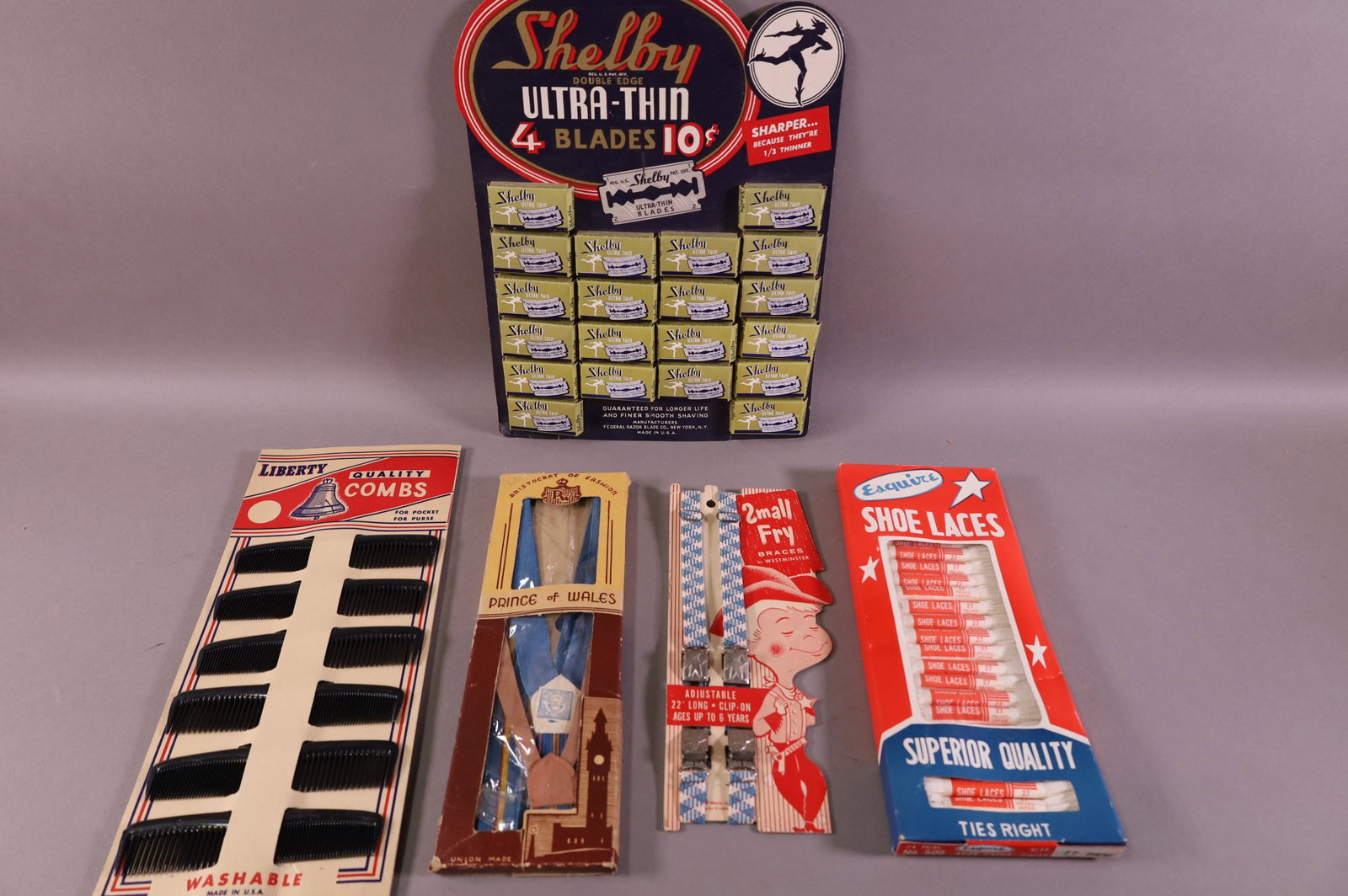 FIVE VINTAGE DISPLAYS (1 of 2)