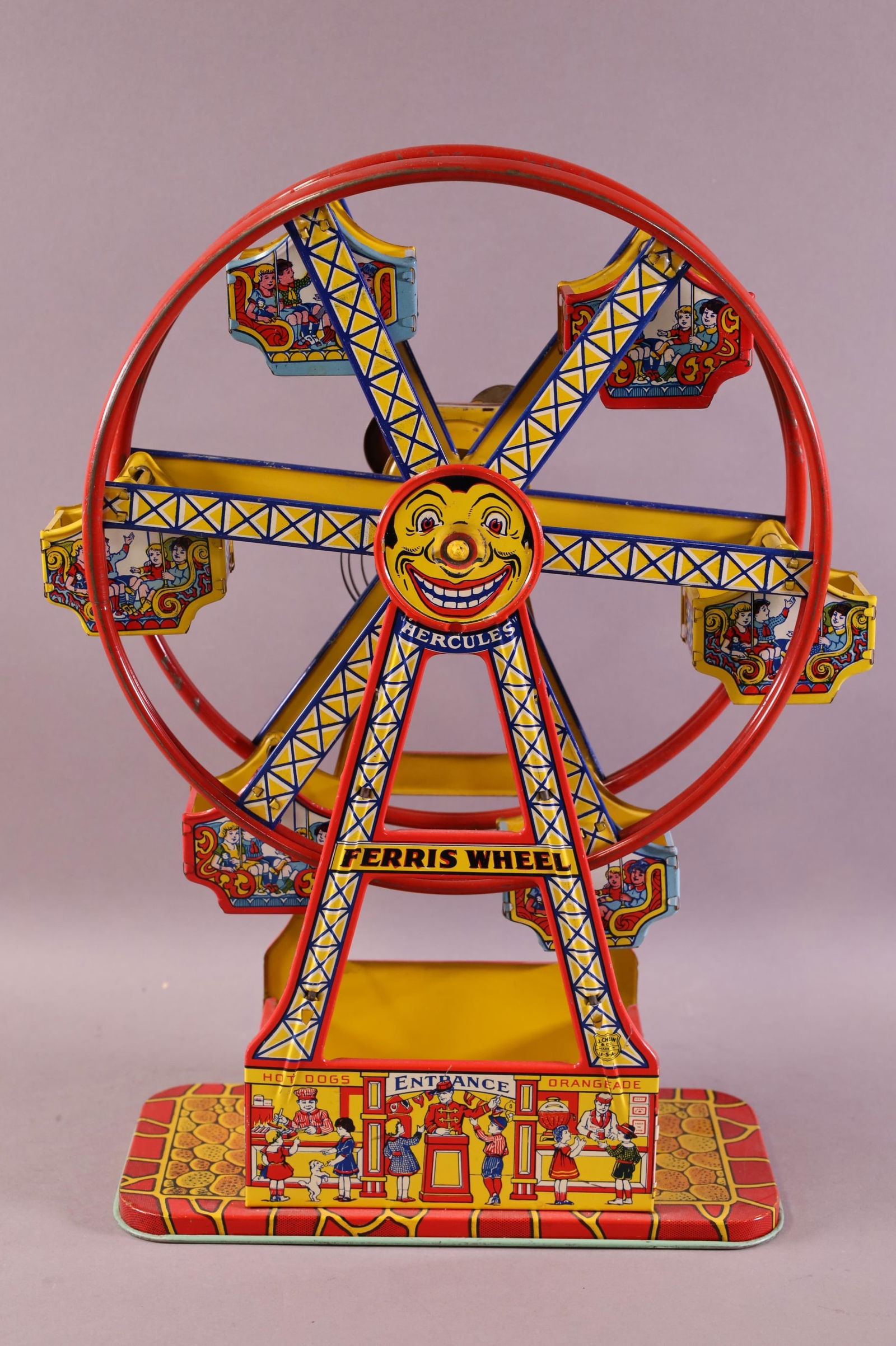 J. CHEIN TIN LITHO WIND UP FERRIS WHEEL (1 of 2)