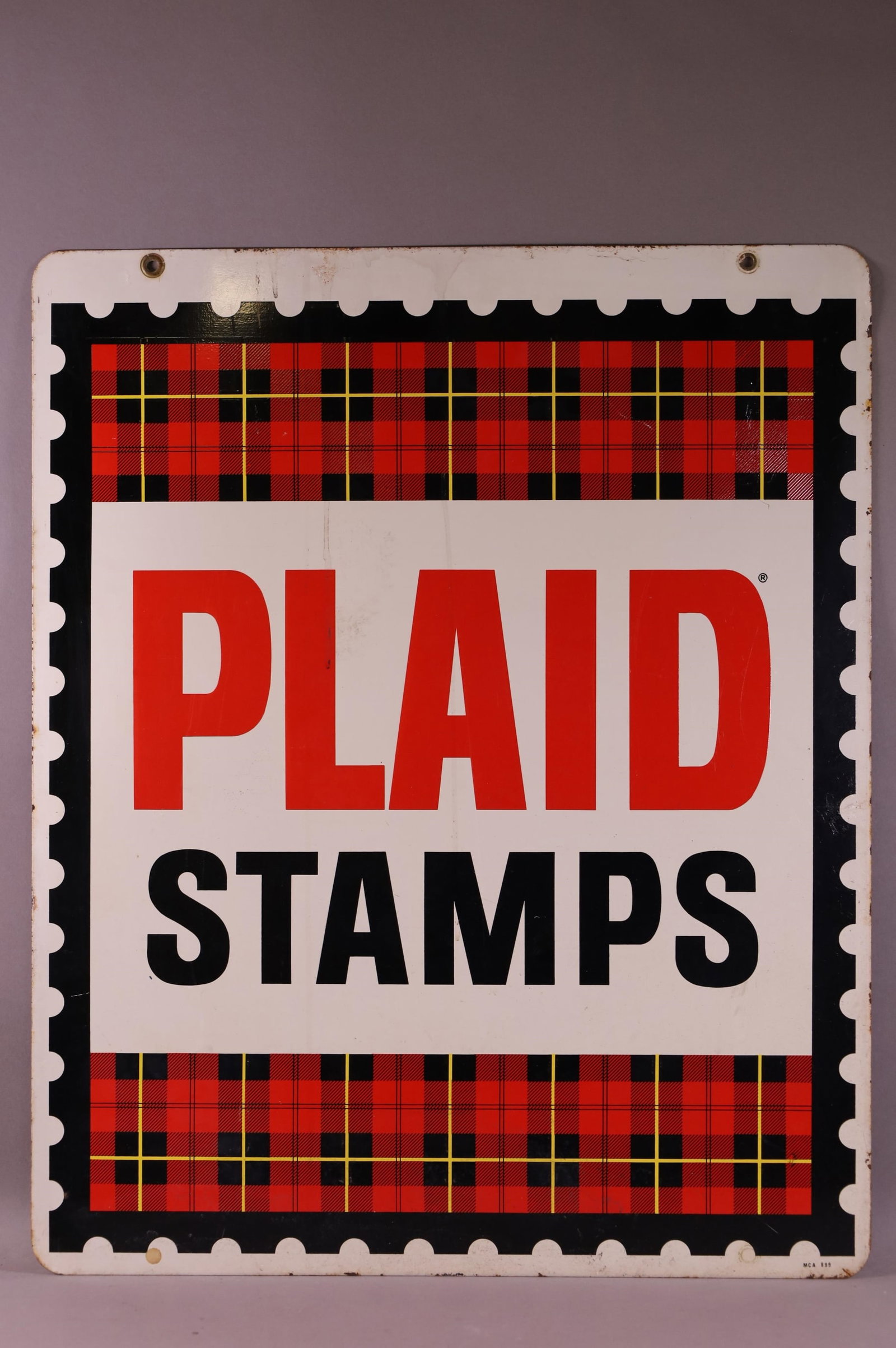 PLAID STAMPS METAL SIGN (1 of 2)