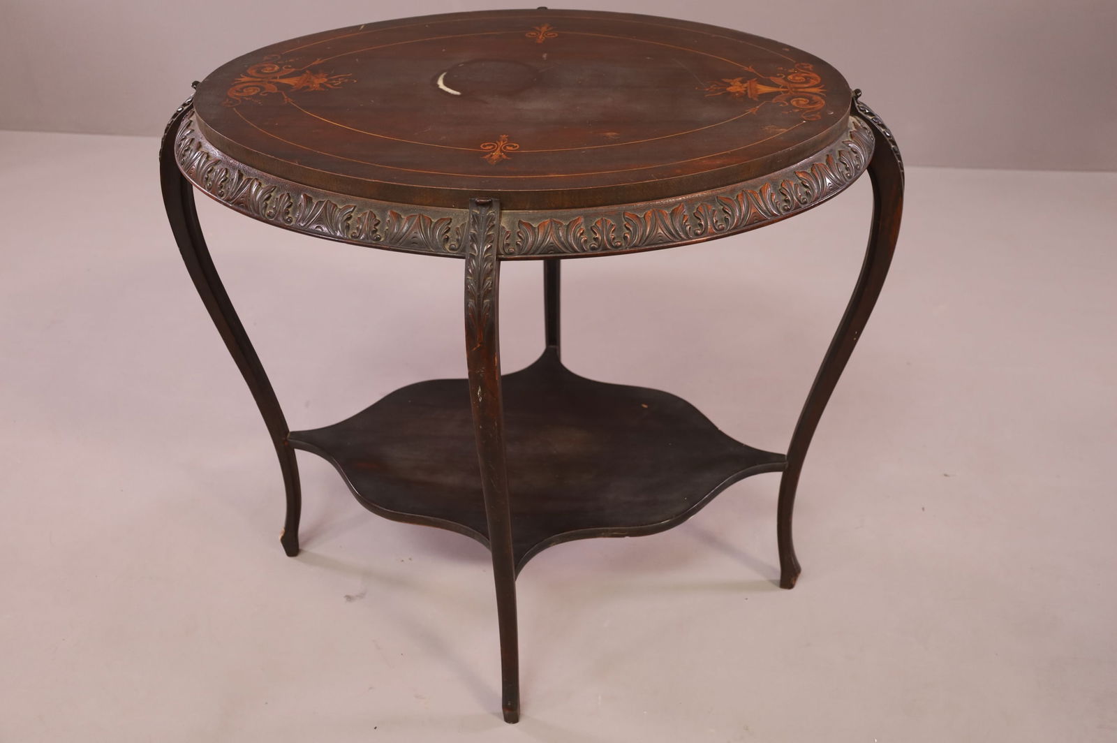 1900'S INLAID MAHOGANY SIDE TABLE (1 of 2)