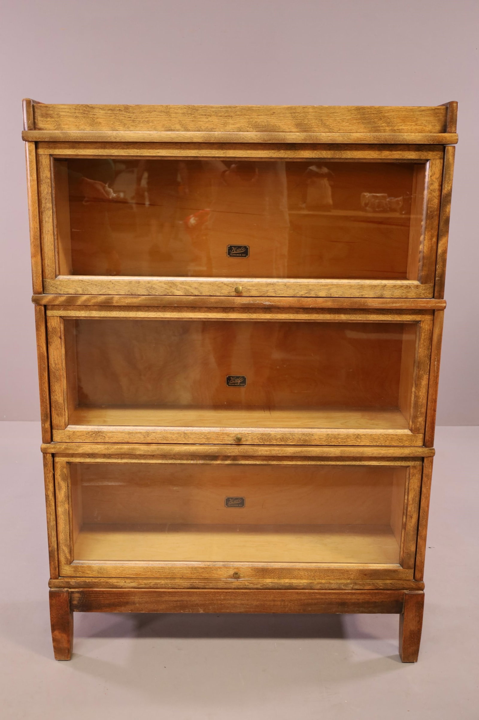 THREE STACK LAWYER'S BOOKCASE (1 of 4)