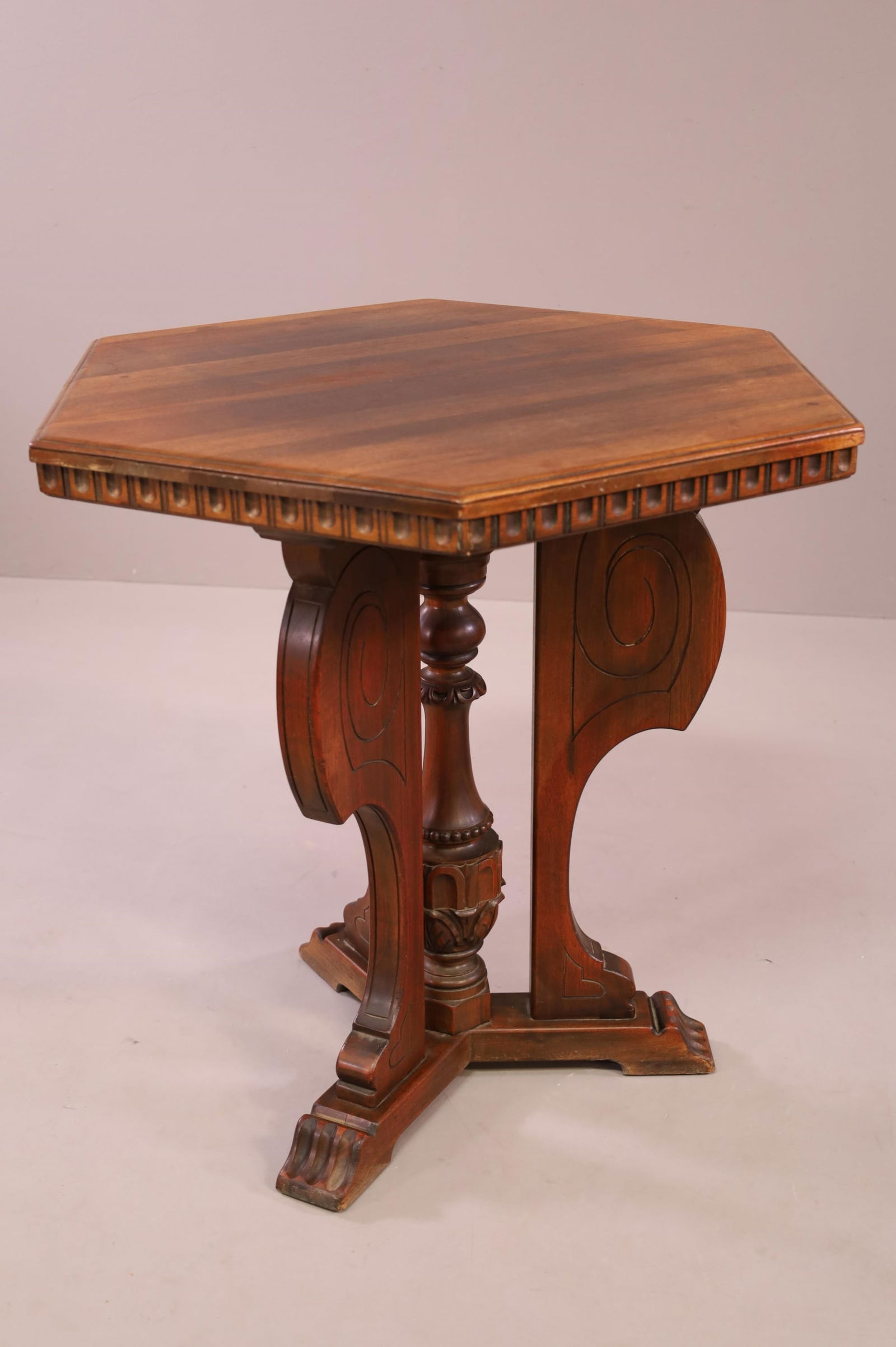 1930'S SPANISH STYLE HEXAGON CENTER TABLE (1 of 3)