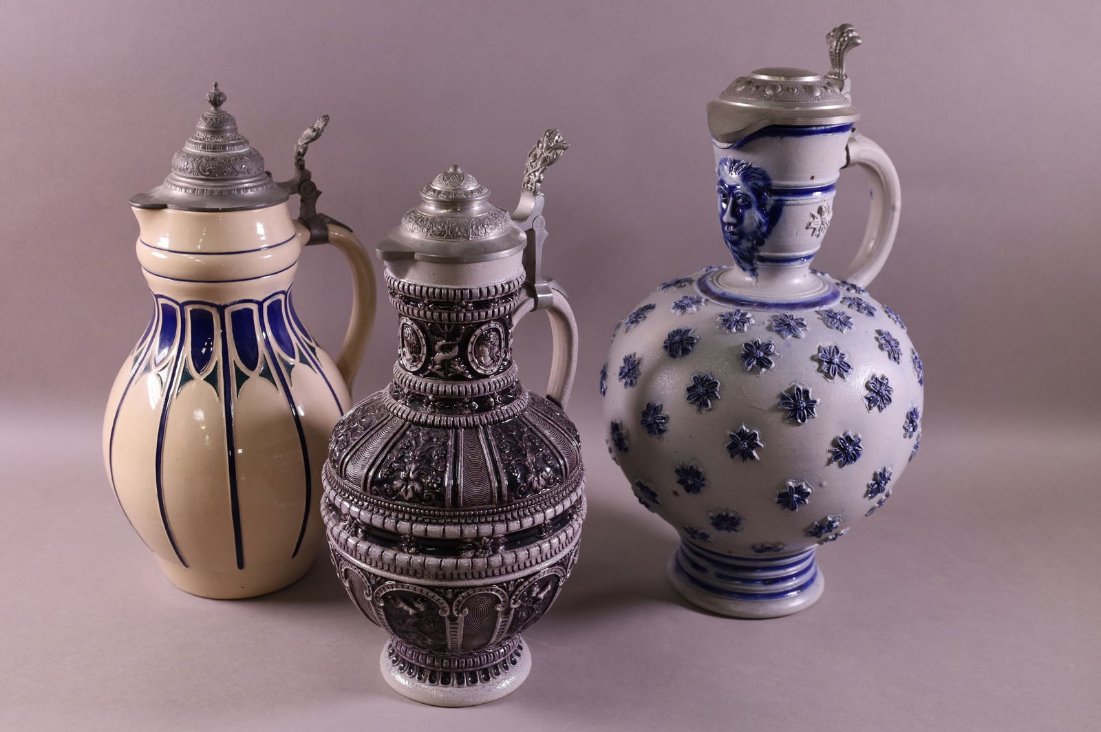 THREE LARGE GERMAN STEINS (1 of 4)