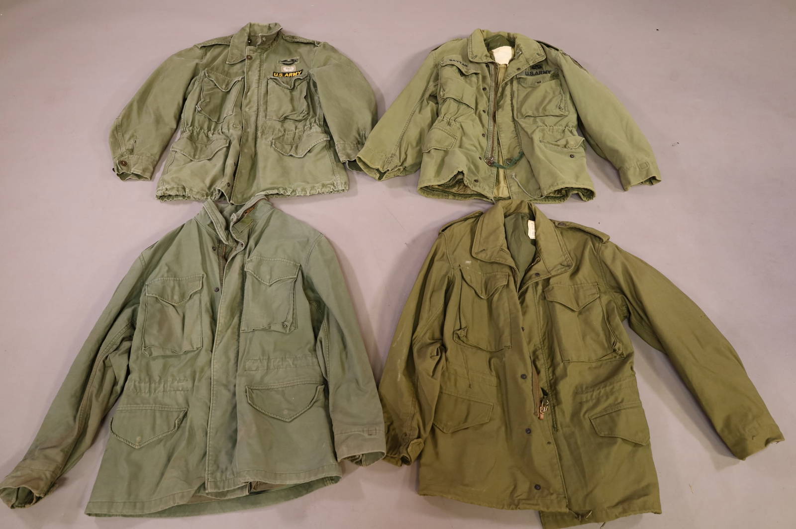4 Vintage Military Jackets Auction