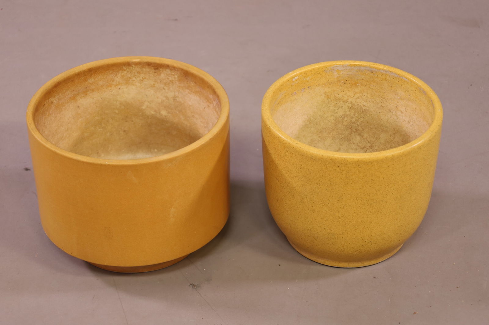 TWO MID CENTURY MODERN POTTERY PLANTERS (1 of 2)