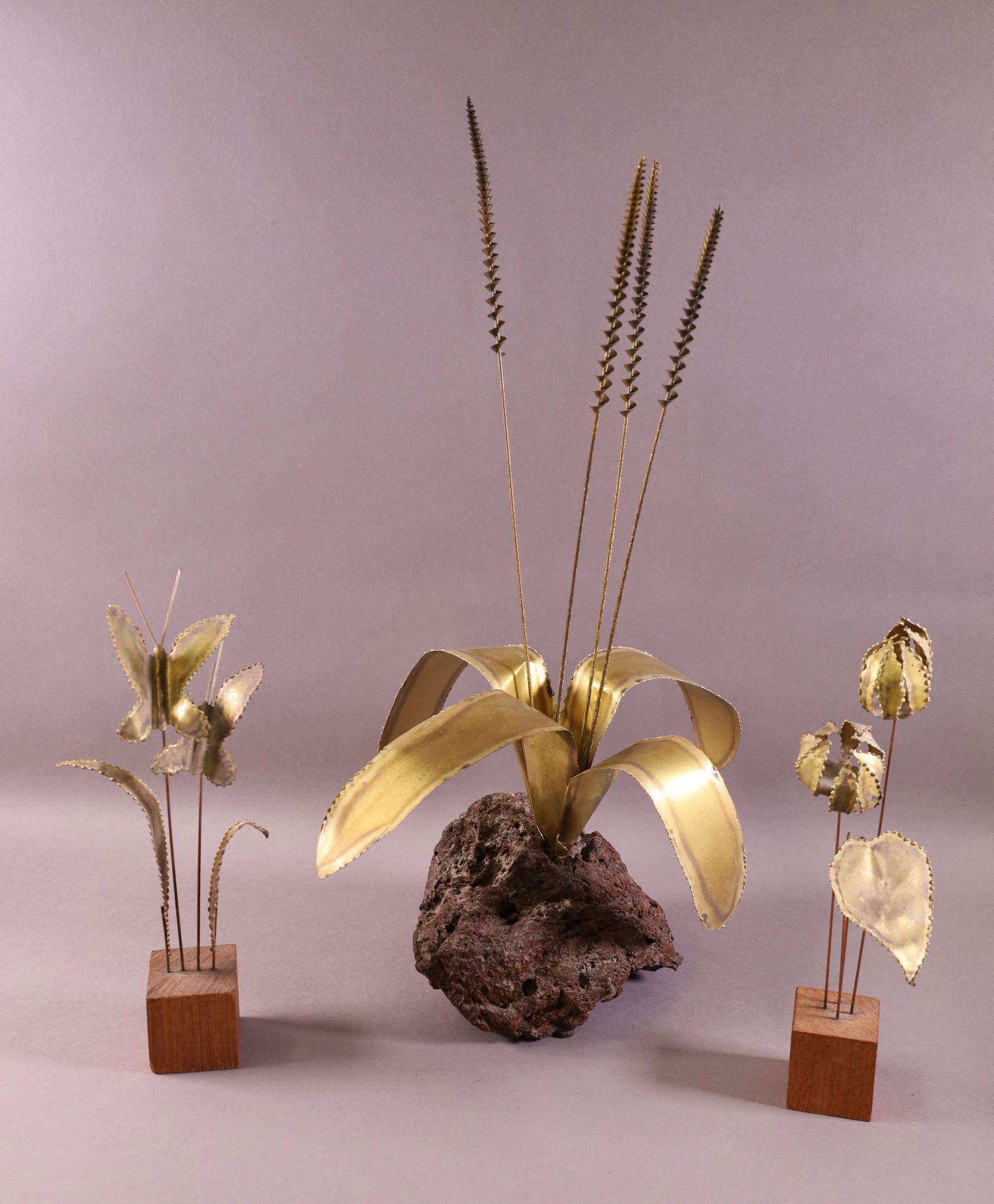 THREE MID CENTURY METAL SCULPTURES (1 of 3)