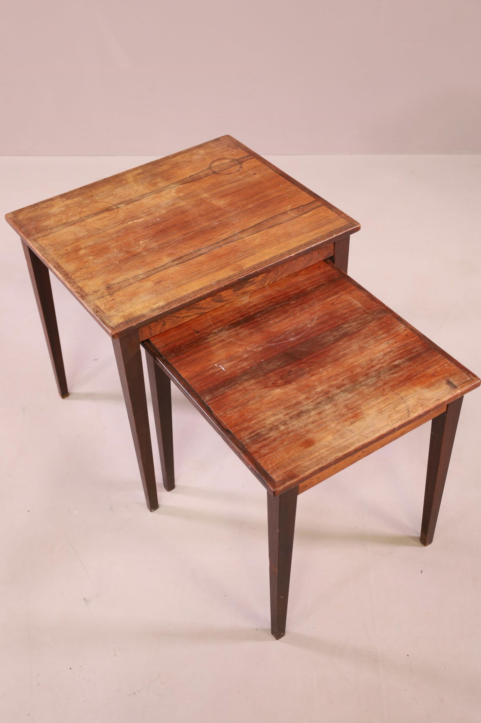 SET OF 2 ROSEWOOD DANISH NESTING TABLES (1 of 2)