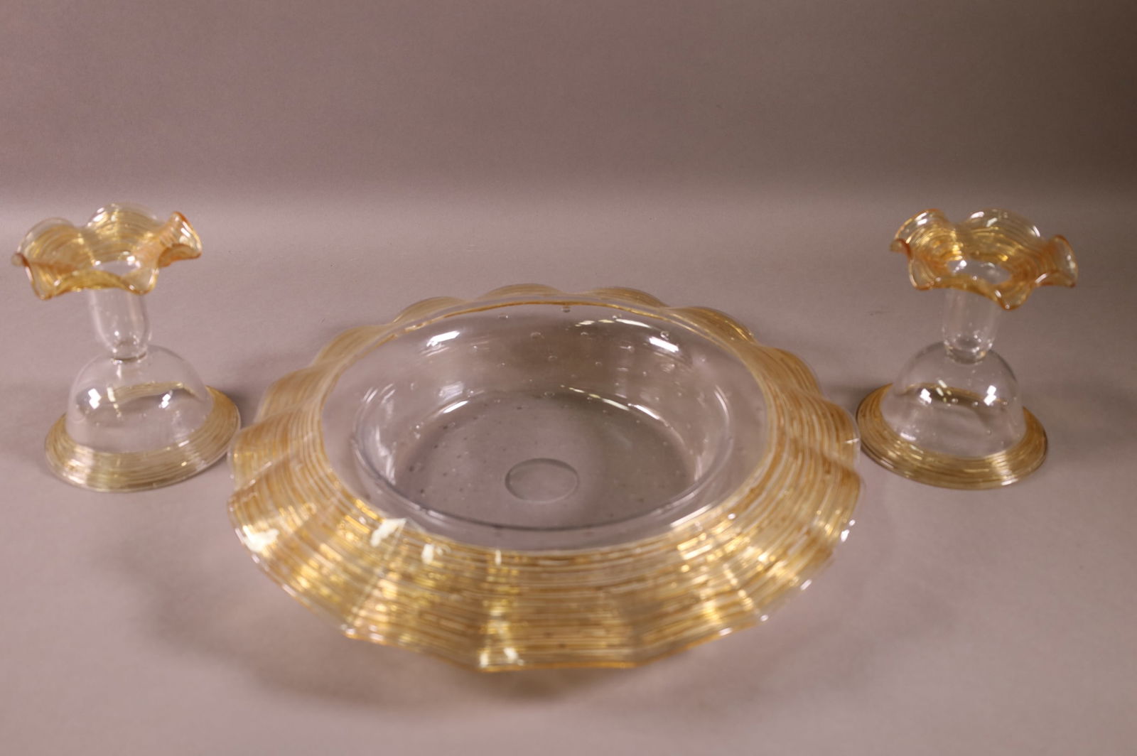 THREE PIECES OF UNSIGNED STEUBEN (1 of 3)