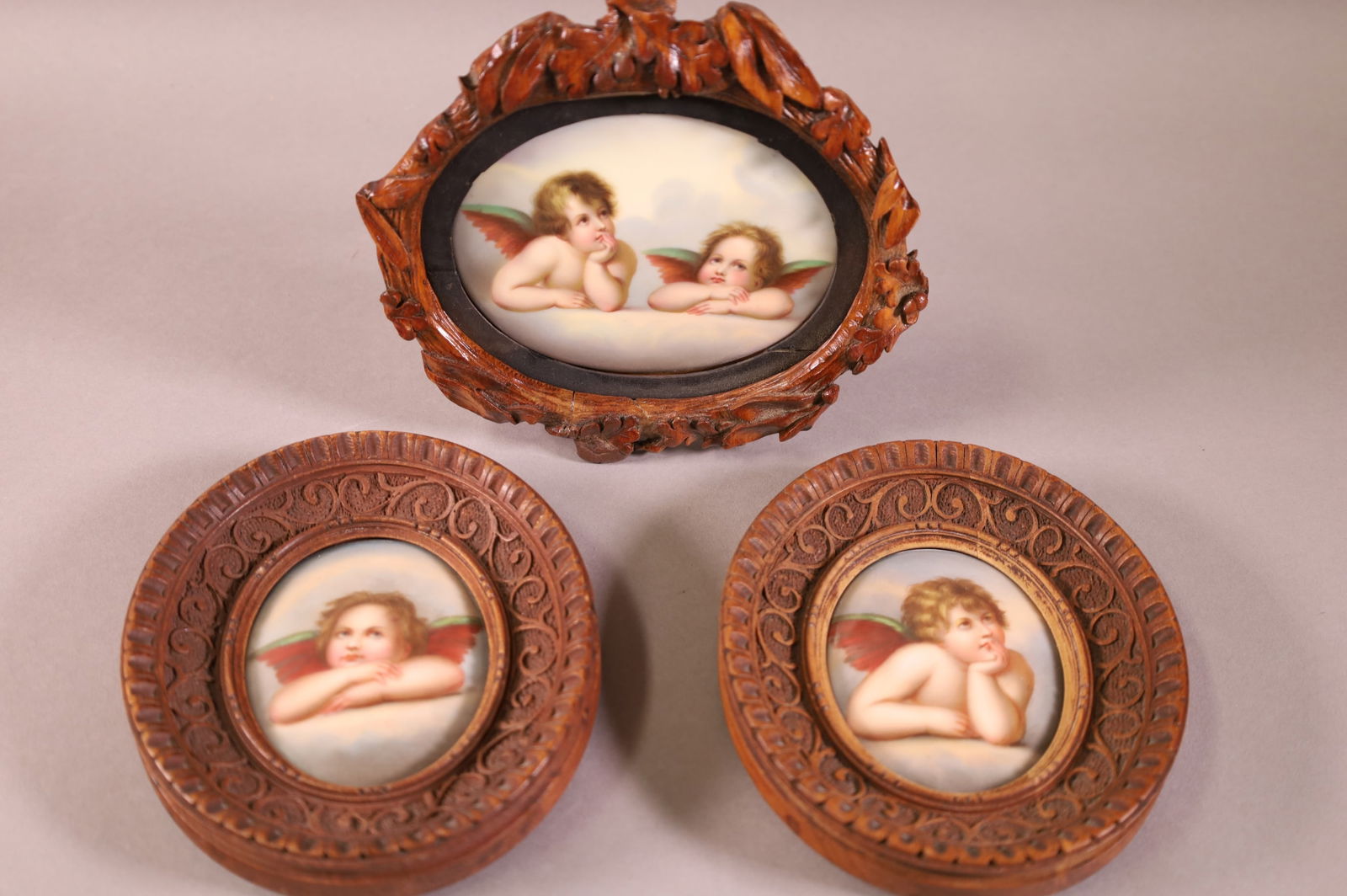 THREE HAND PAINTED PLAQUES (1 of 3)