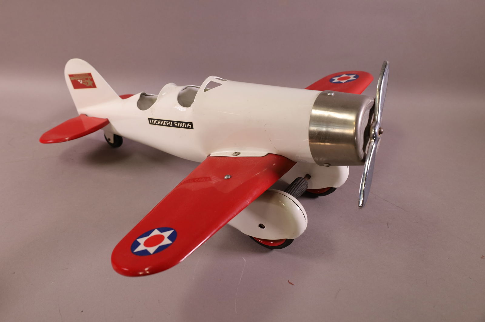 STEELCRAFT LOCKHEED CIRUS PRESSED STEEL AIRPLANE (1 of 2)