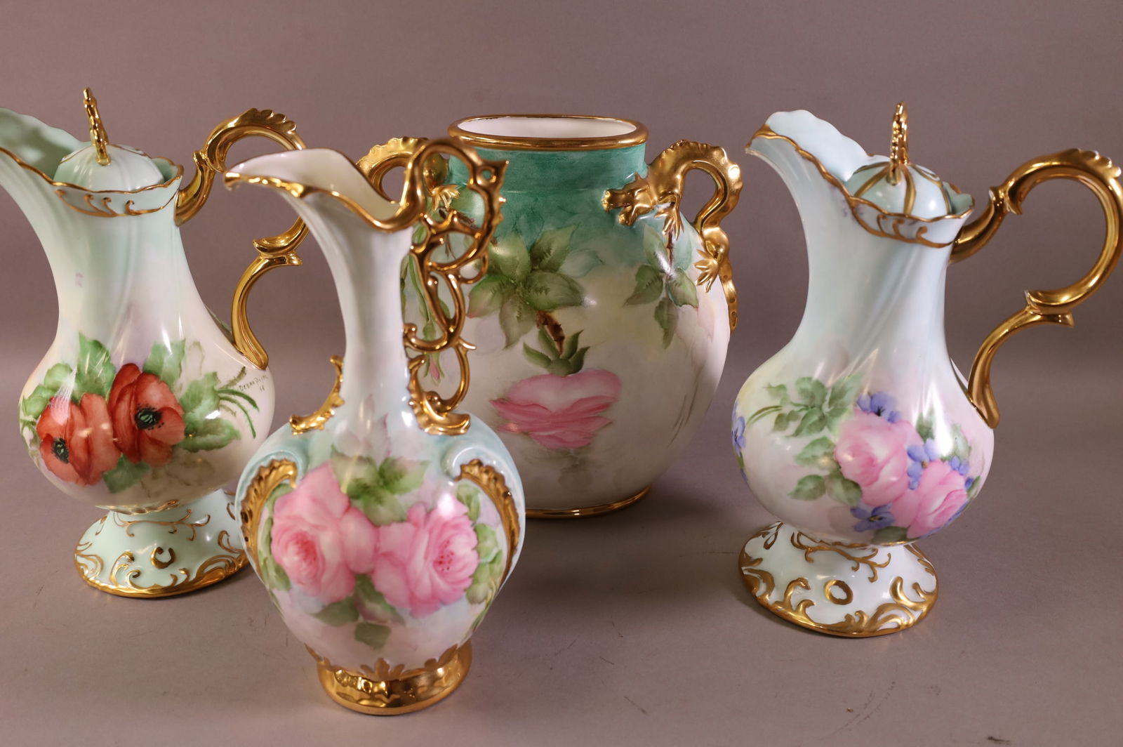 FOUR PIECES OF HAND PAINTED PORCELAIN (1 of 3)