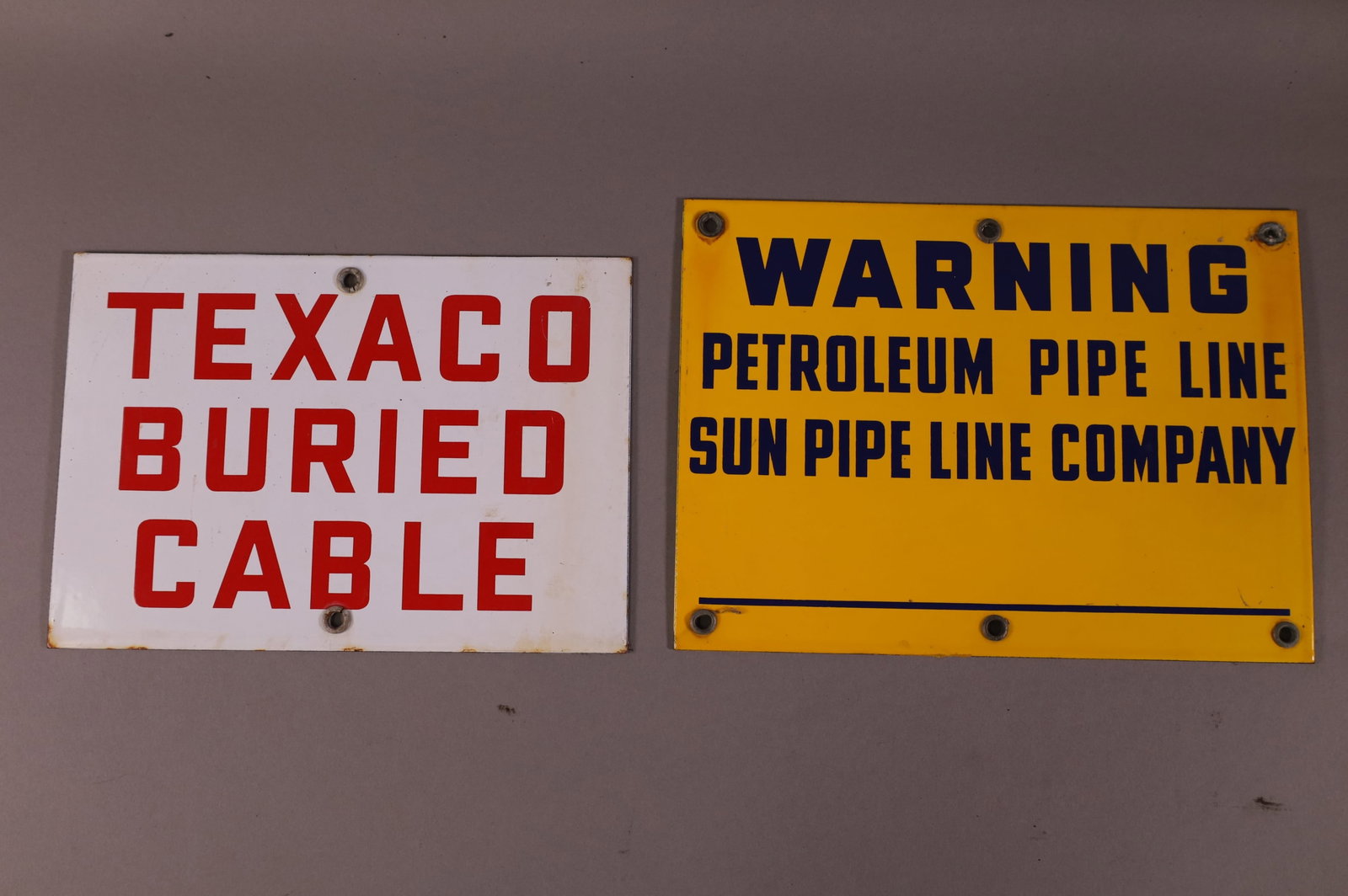 2 PETROLEUM PORCELAIN SIGNS (1 of 2)