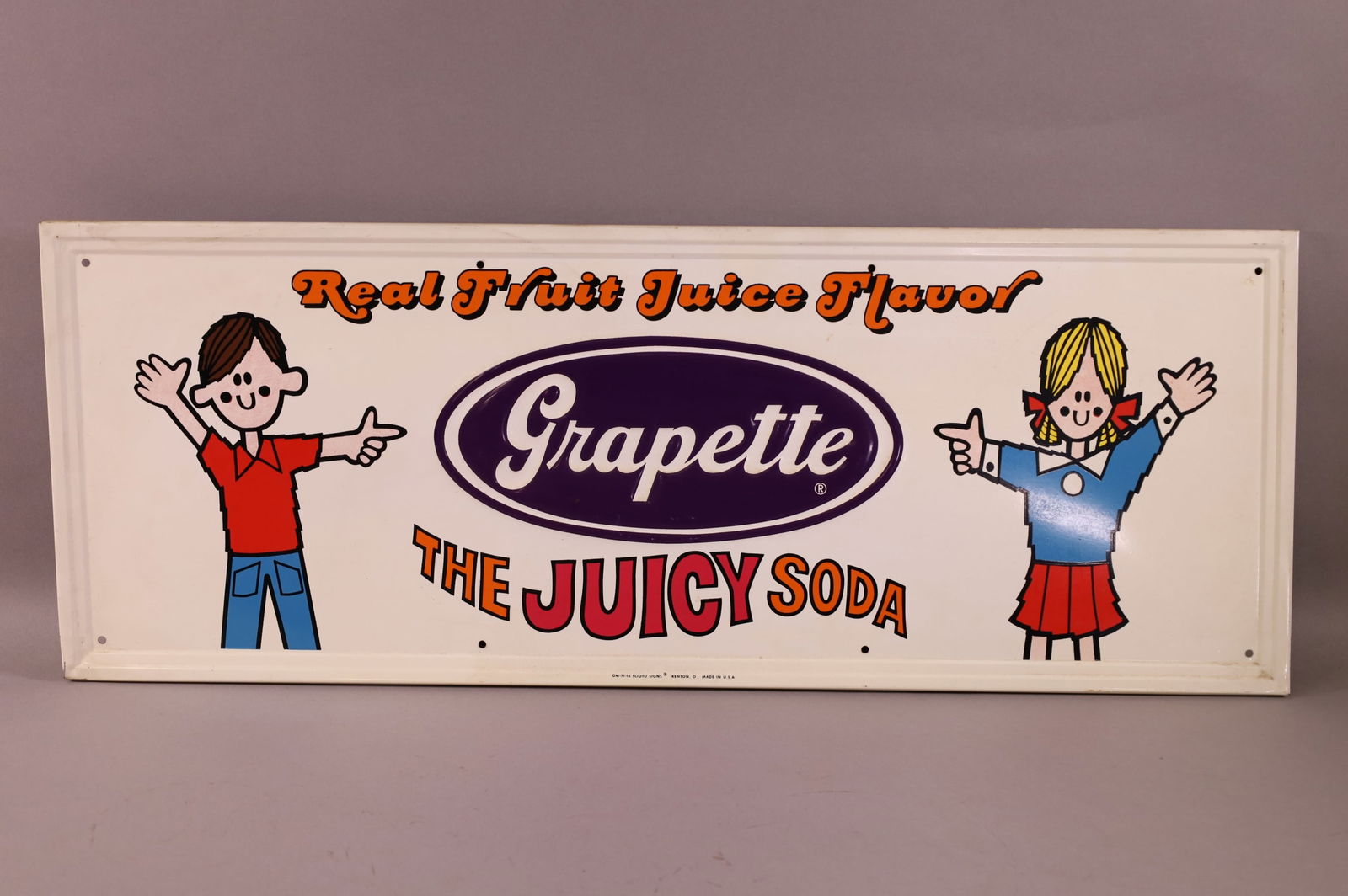 GRAPETTE SODA TIN SIGN (1 of 2)