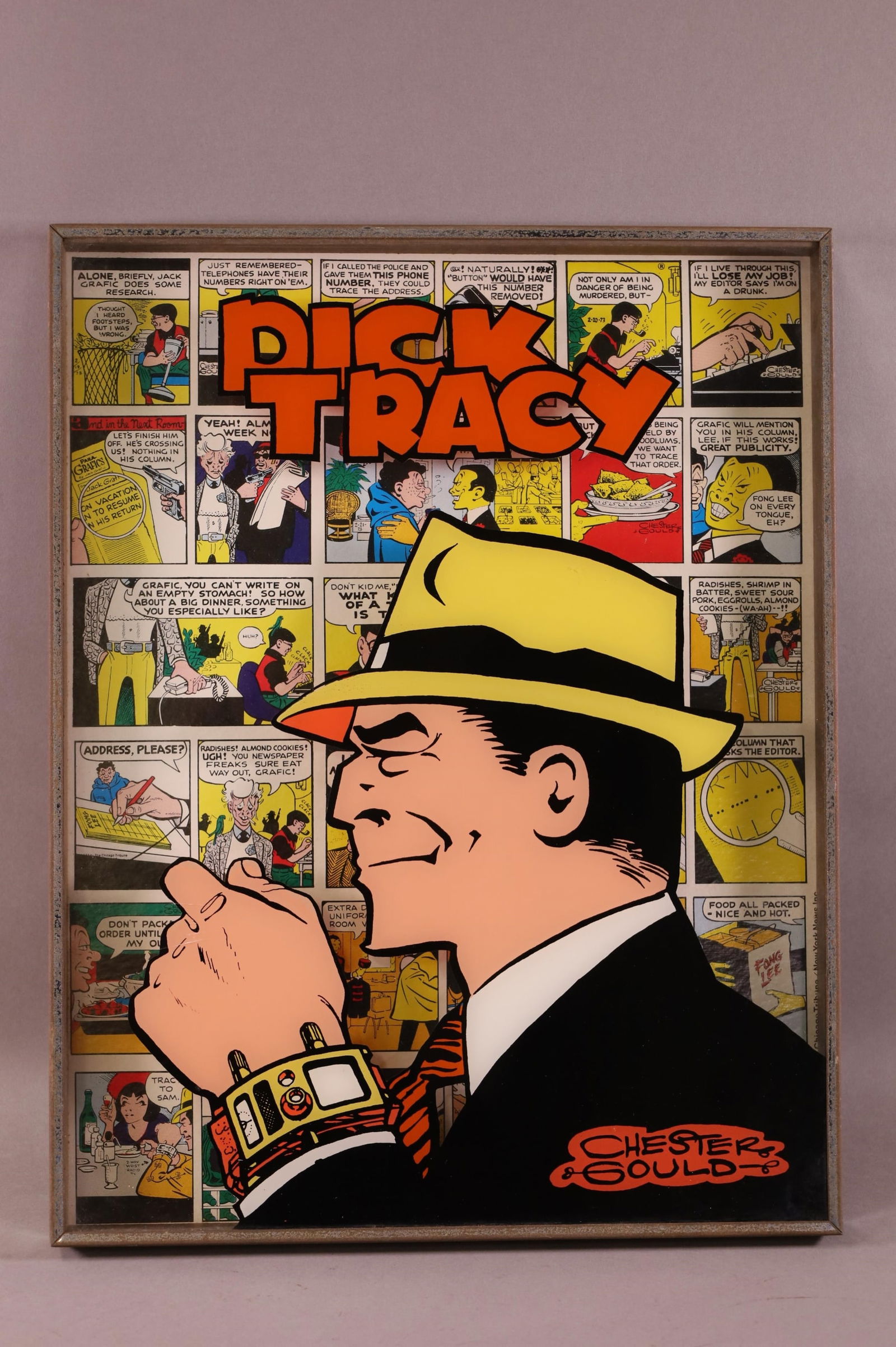 DICK TRACY COMIC STRIP SHADOWBOX PICTURE (1 of 2)
