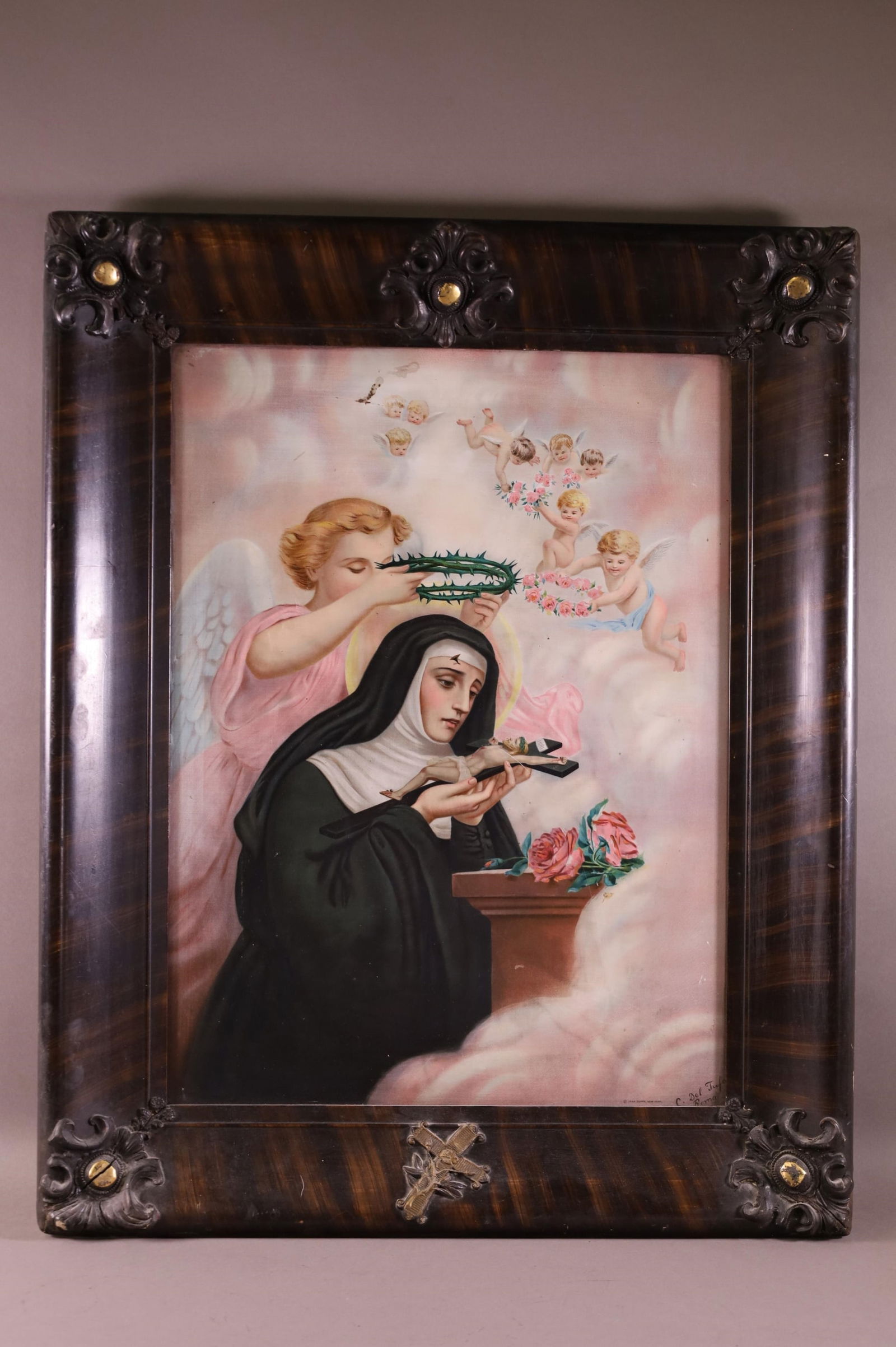 ANTIQUE RELIGIOUS TIN PRINT (1 of 2)