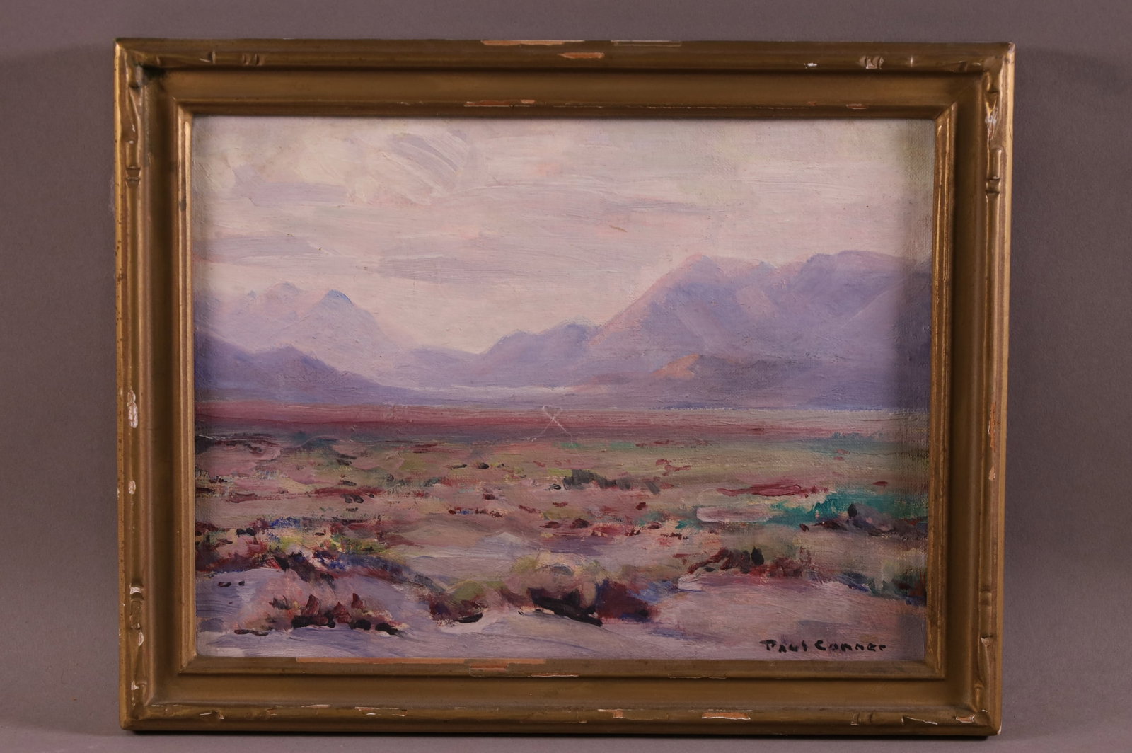 PAUL CONNER DESERT SCENE OIL PAINTING (1 of 4)
