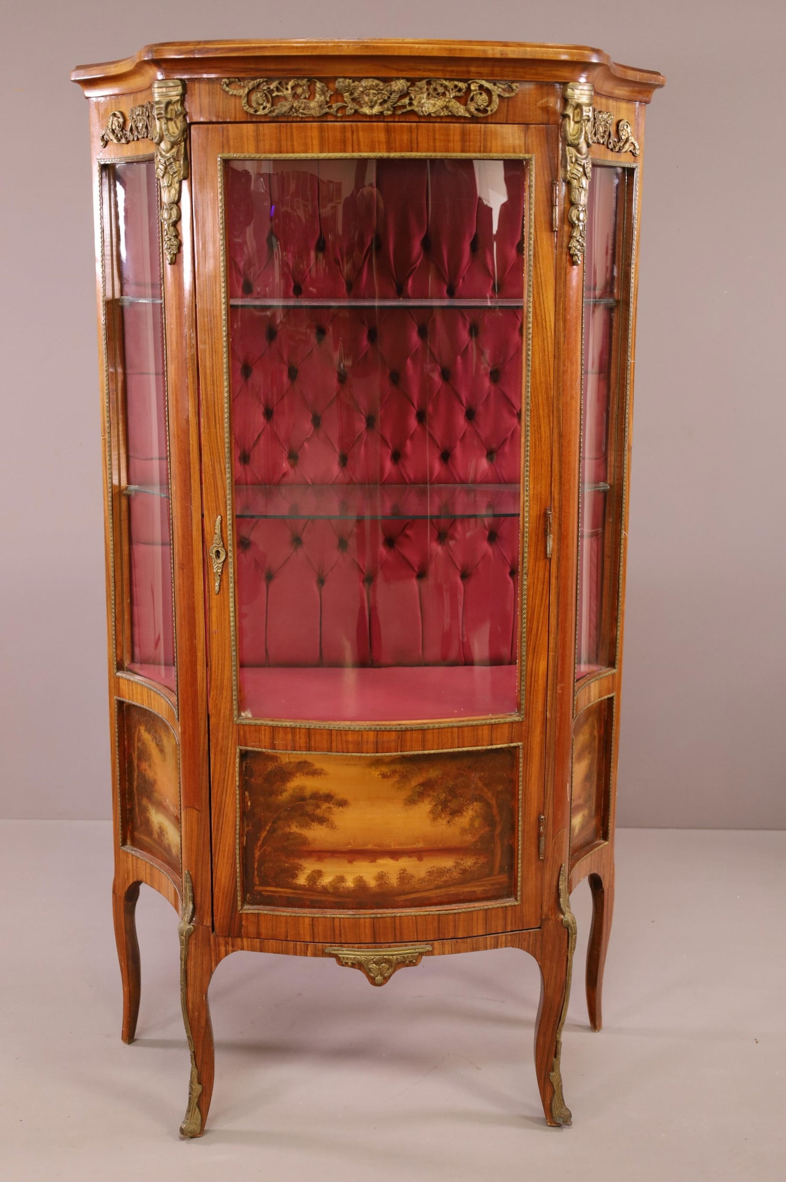 SINGLE DOOR FRENCH STYLE CURIO CABINET (1 of 3)