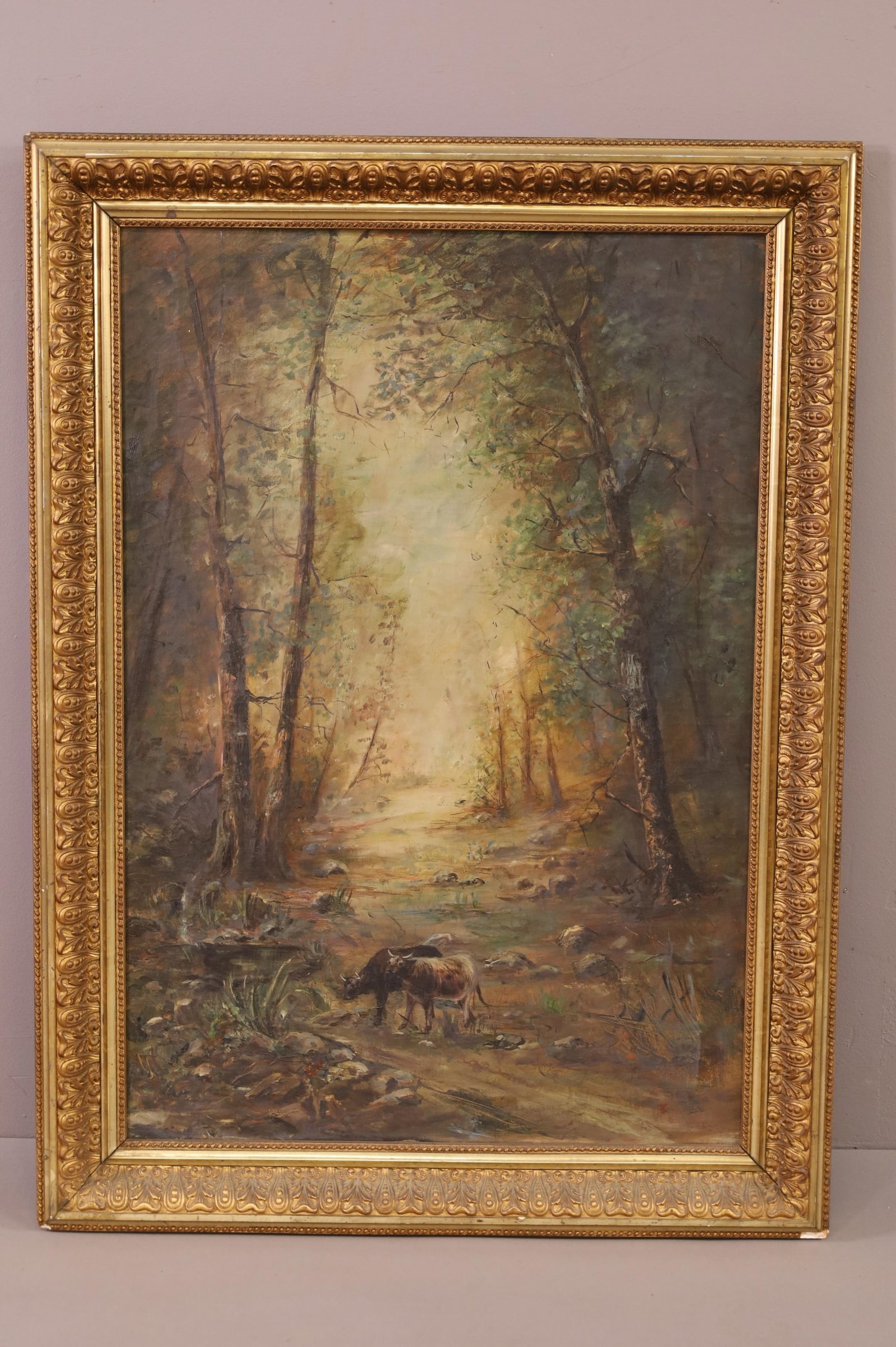 LARGE 19TH CENTURY LANDSCAPE PAINTING (1 of 2)