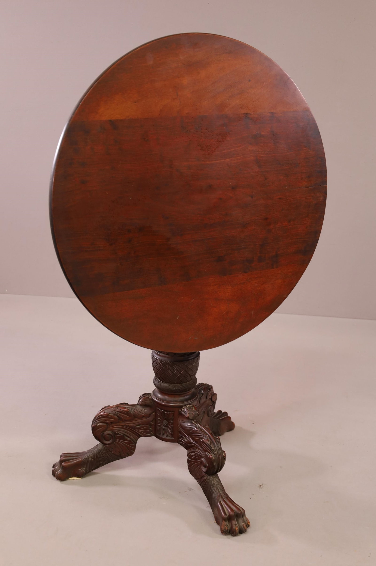 19TH CENTURY CARVED TILT TOP SIDE TABLE (1 of 3)