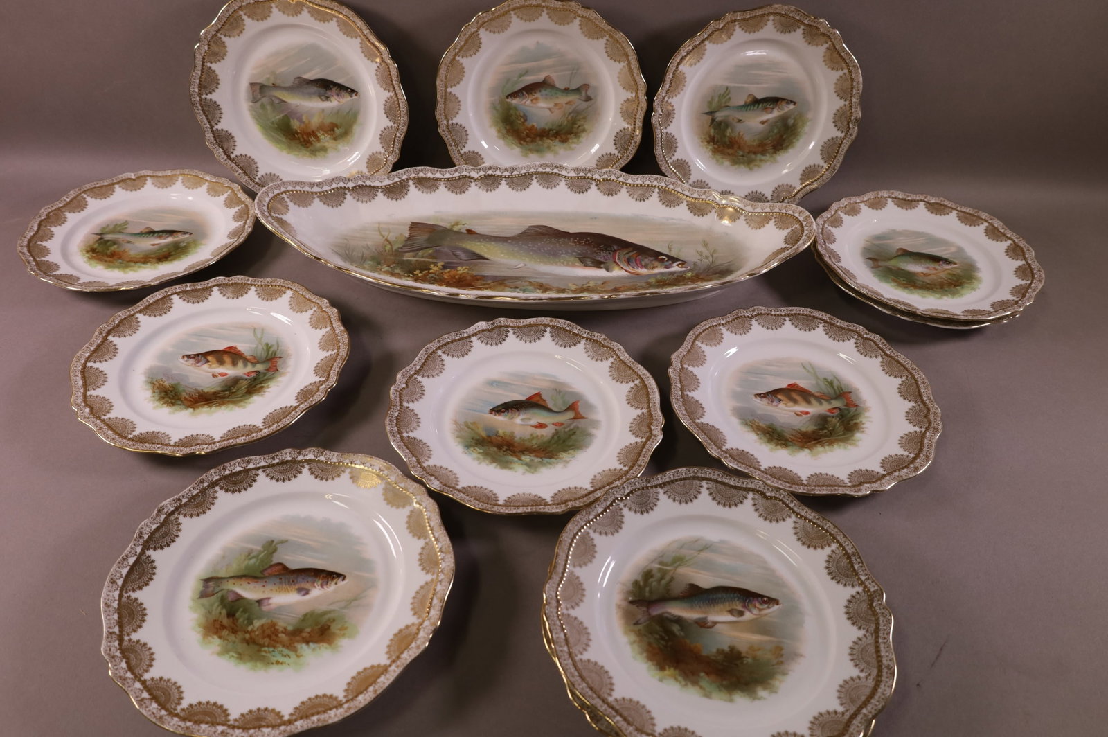 13 PIECE AUSTRIAN FISH SET (1 of 6)
