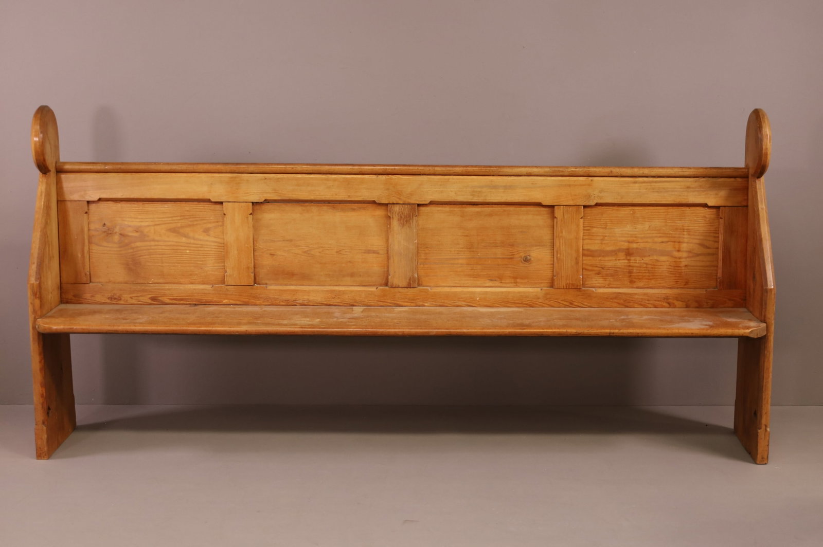 ANTIQUE PINE CHURCH PEW (1 of 4)