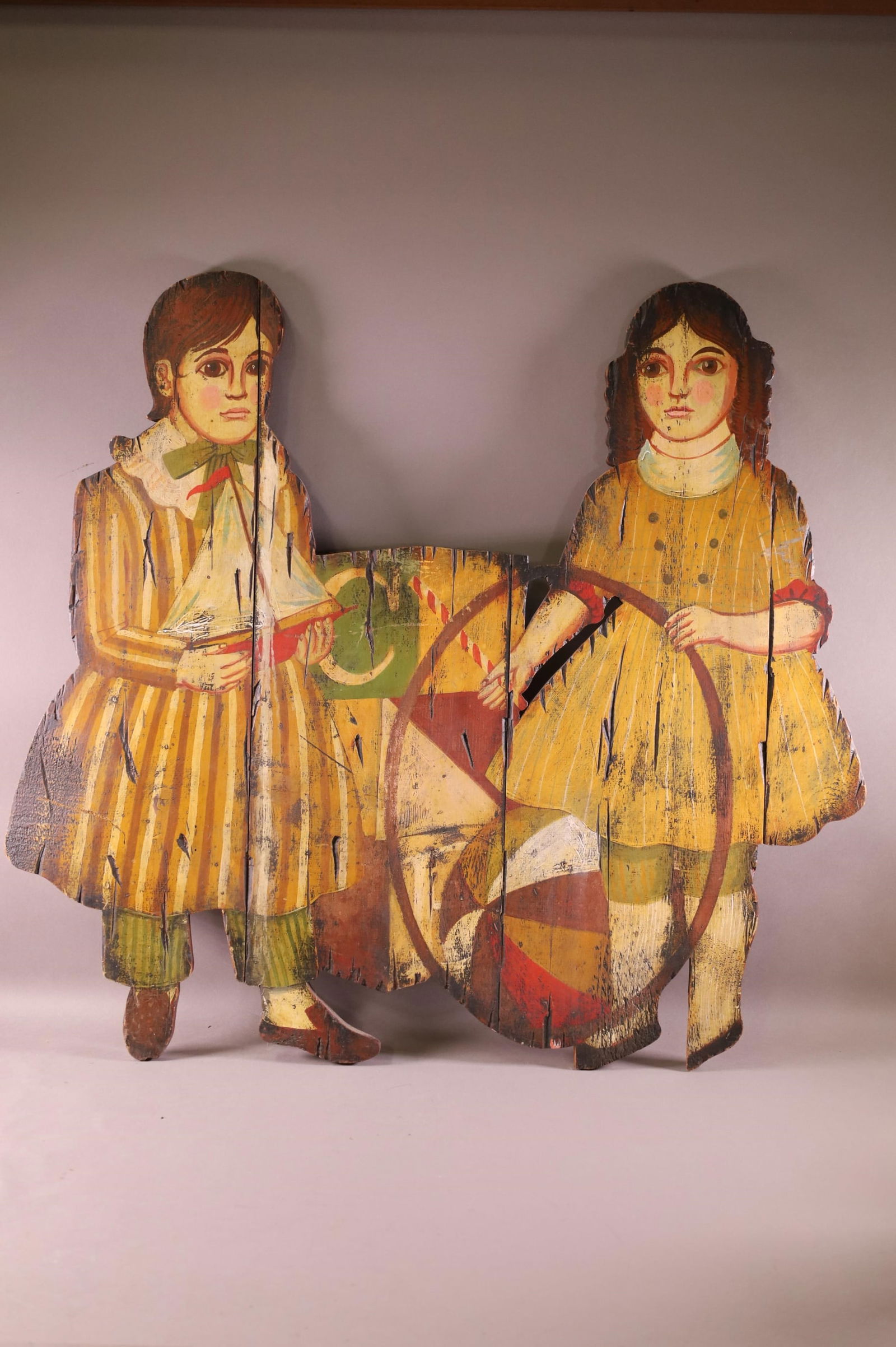 FOLK ART PAINTED WOODEN FIGURES (1 of 4)