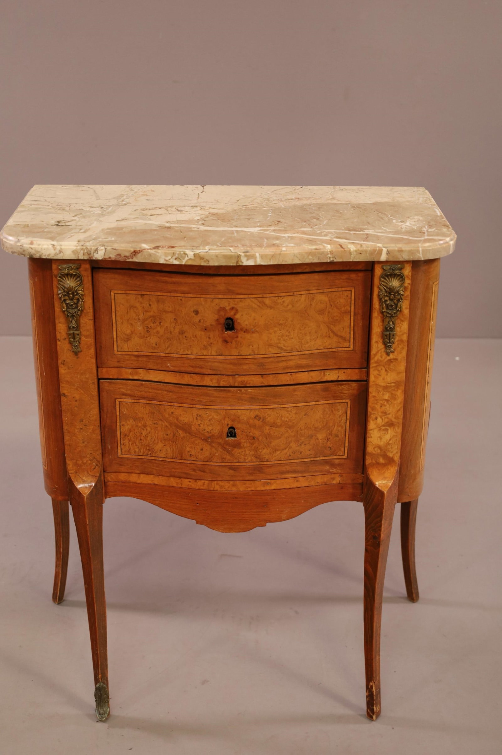 1930'S FRENCH MARBLE TOP NIGHTSTAND (1 of 4)