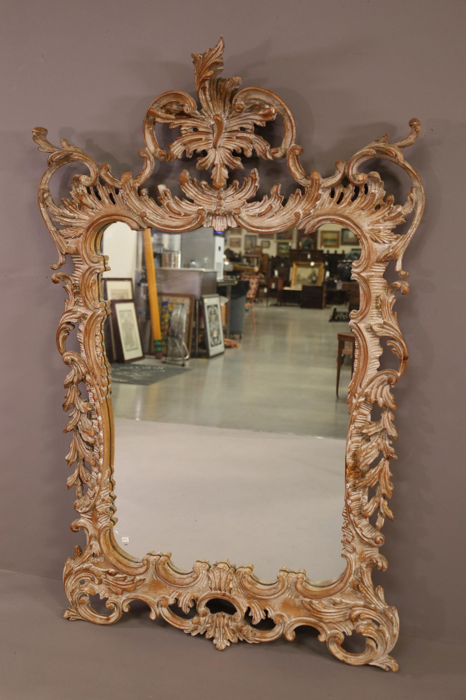 LARGE CARVED ITALIAN MIRROR (1 of 6)
