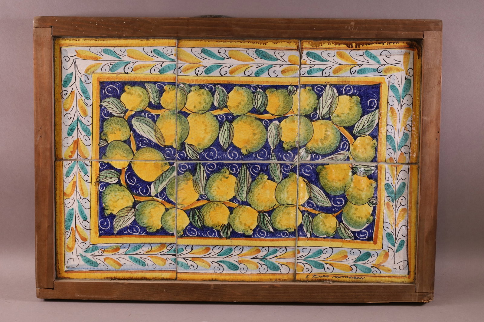 FRAMED ITALIAN TILE MURAL (1 of 3)