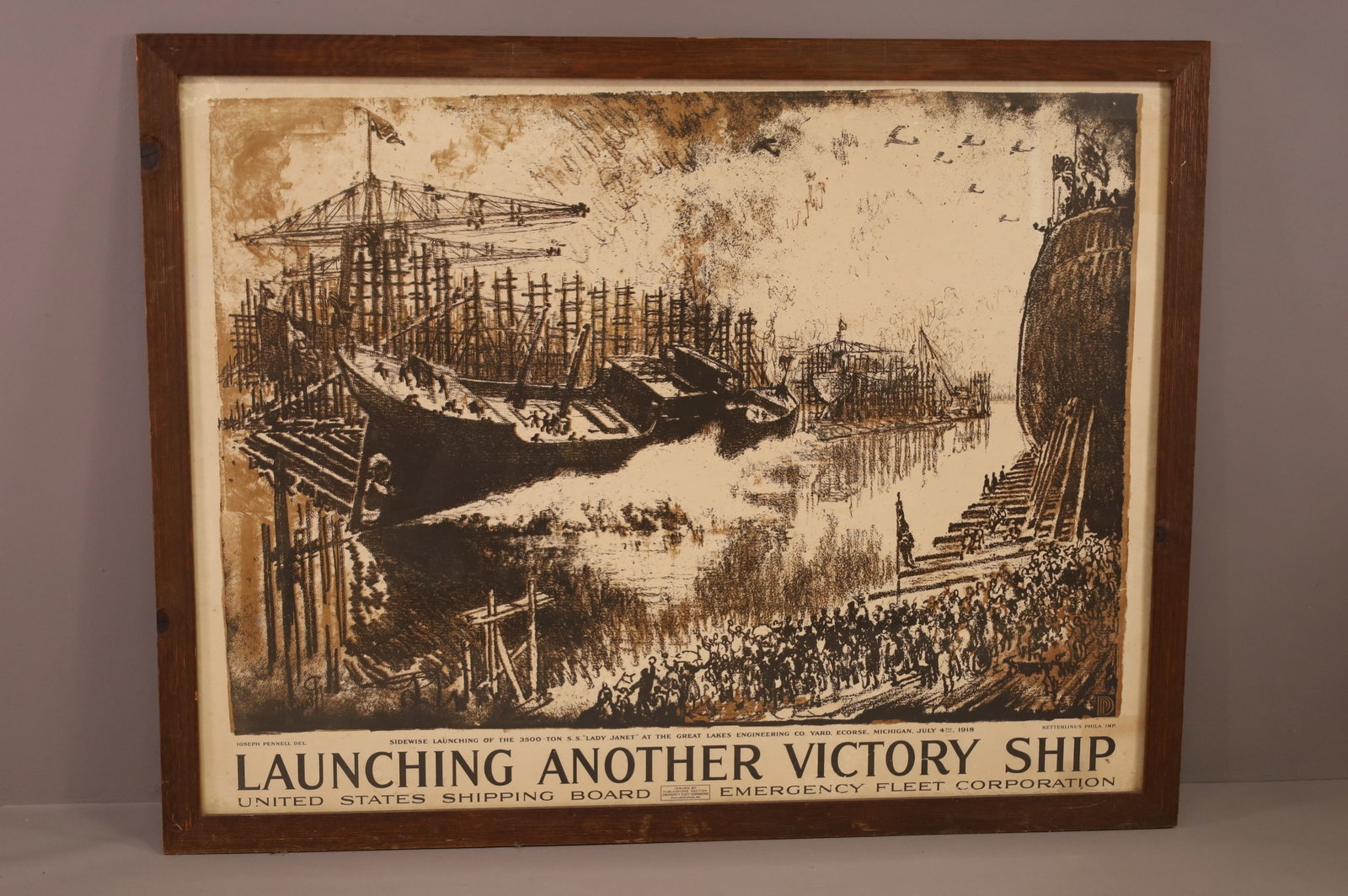 LARGE WWI SHIP POSTER (1 of 5)