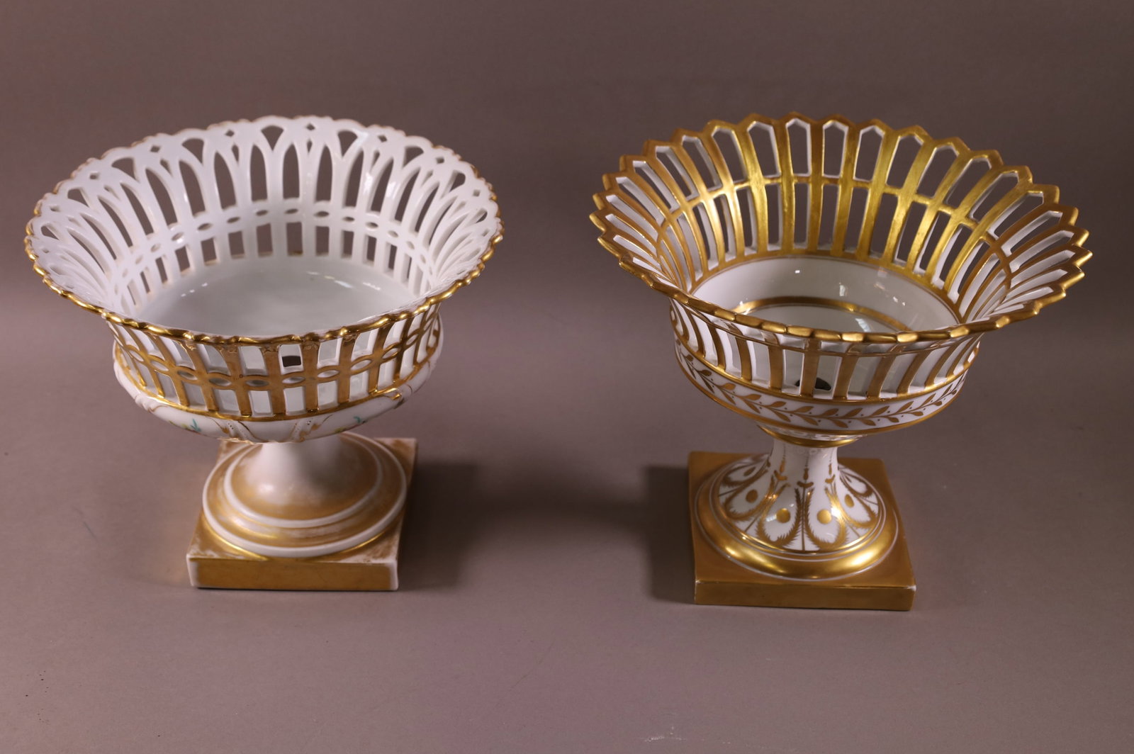 2 FRENCH PORCELAIN COMPOTES (1 of 4)