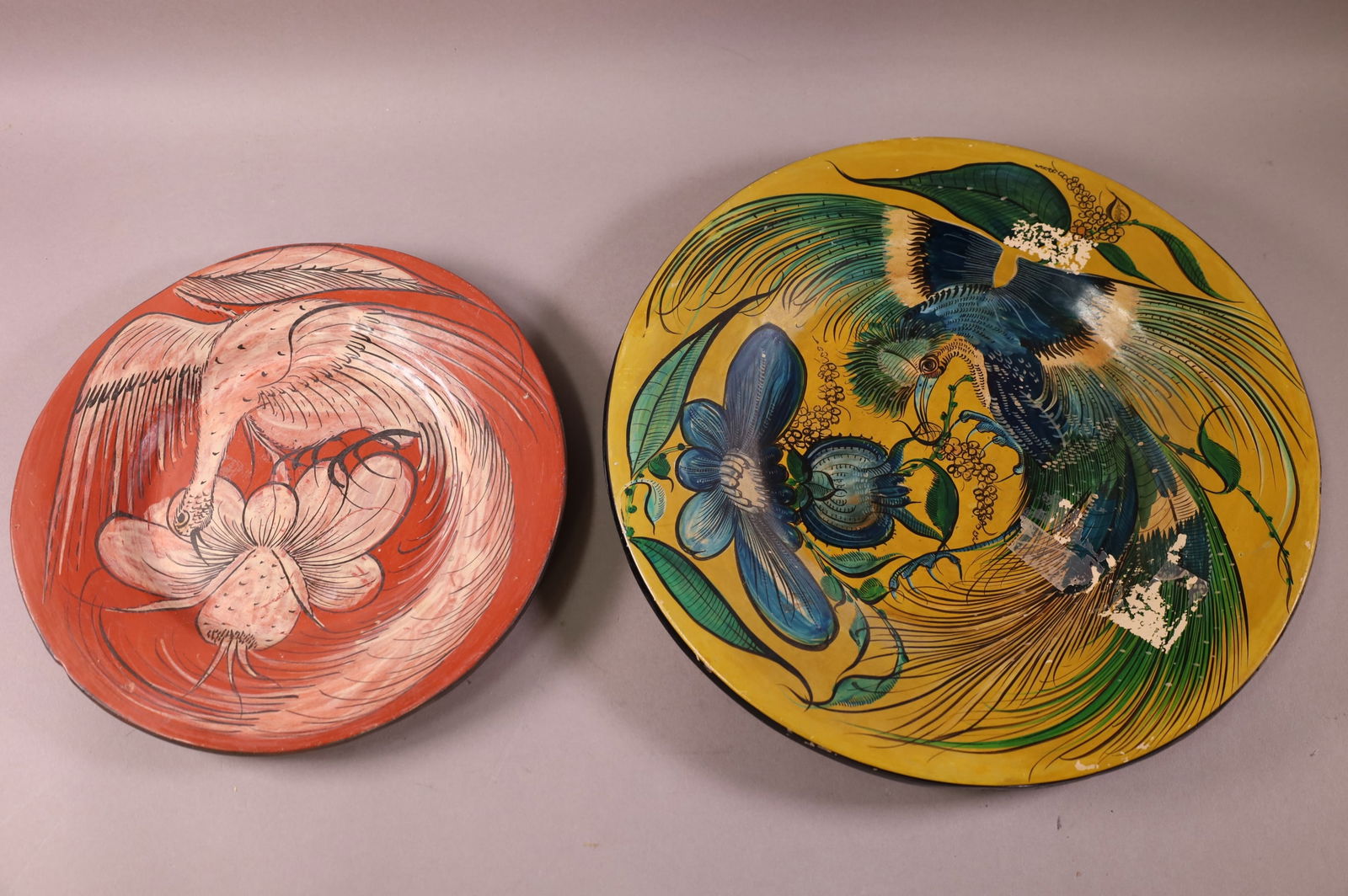 TWO MEXICAN POTTERY PLATTERS (1 of 6)