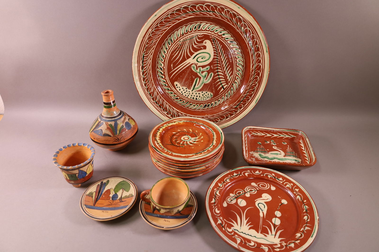 16 PIECES OF MEXICAN POTTERY (1 of 7)
