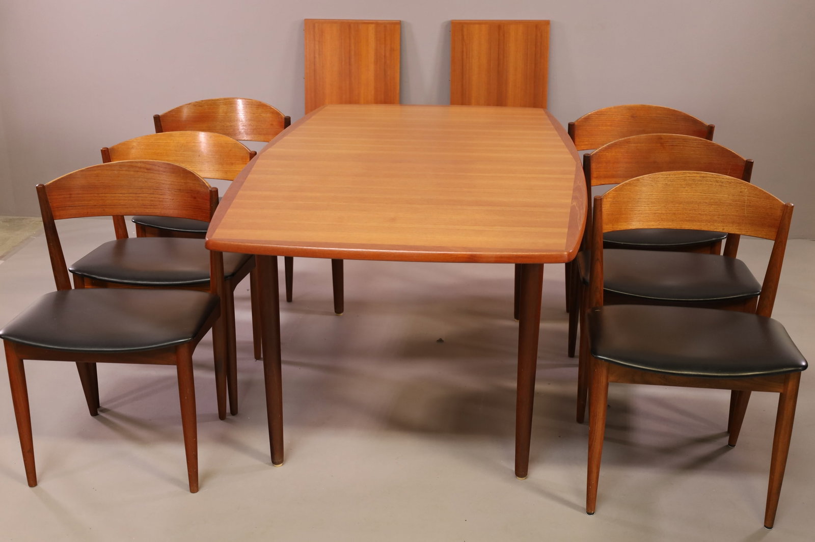 DANISH MID CENTURY MODERN TABLE & 6 CHAIRS (1 of 8)