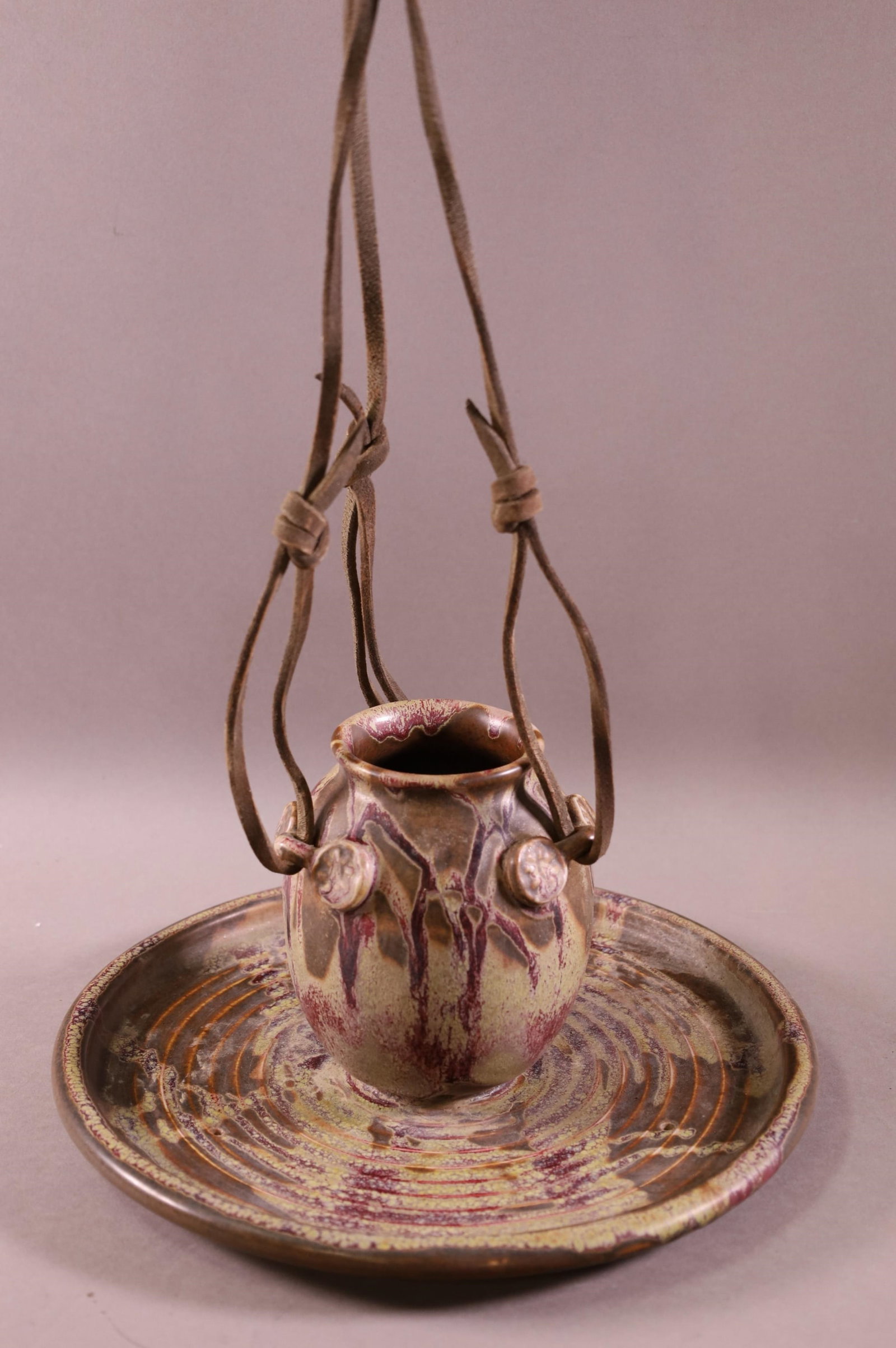 STUDIO POTTERY HANGING PLANTER (1 of 4)