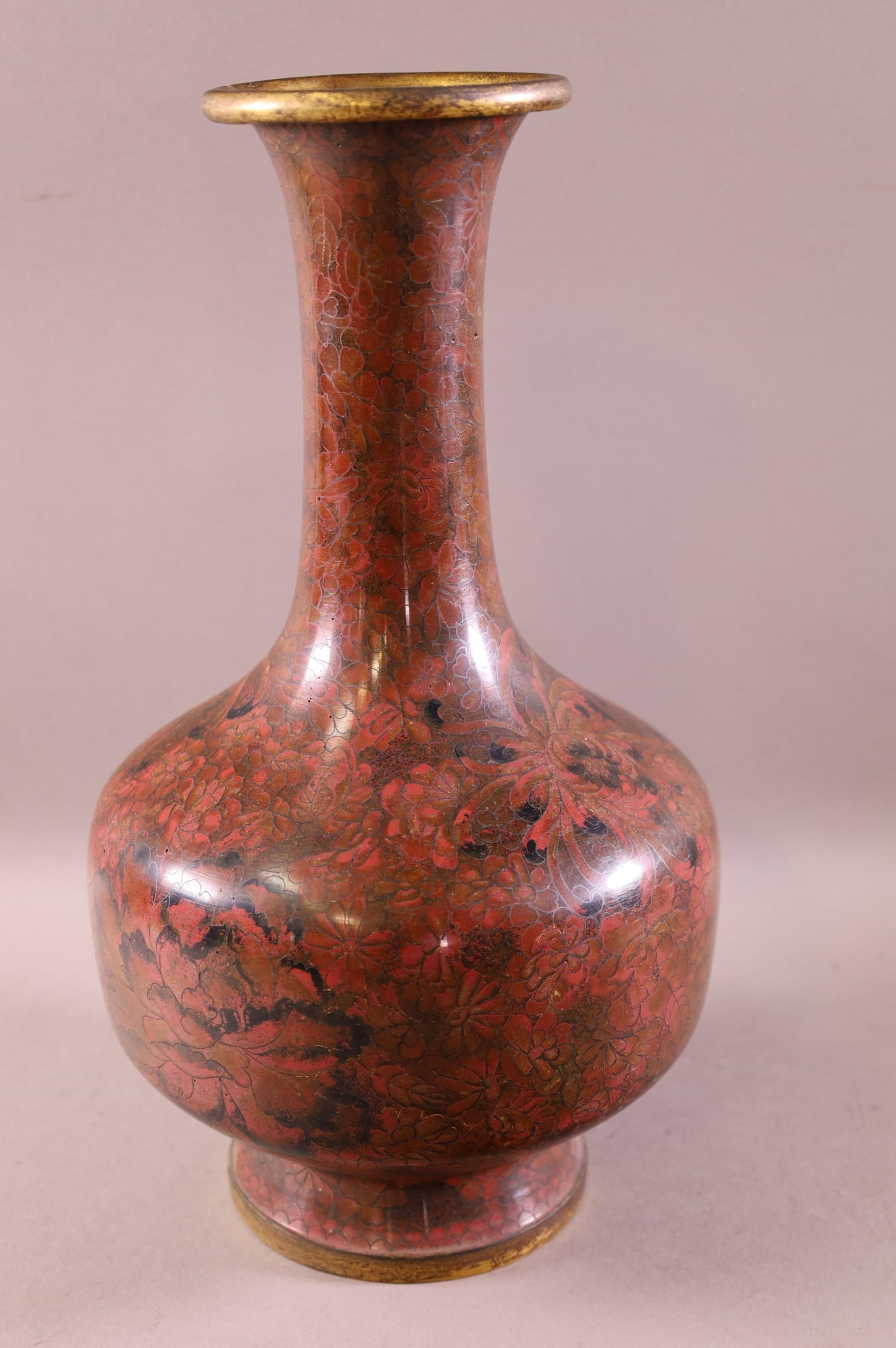 LARGE CLOISONNE VASE (1 of 3)