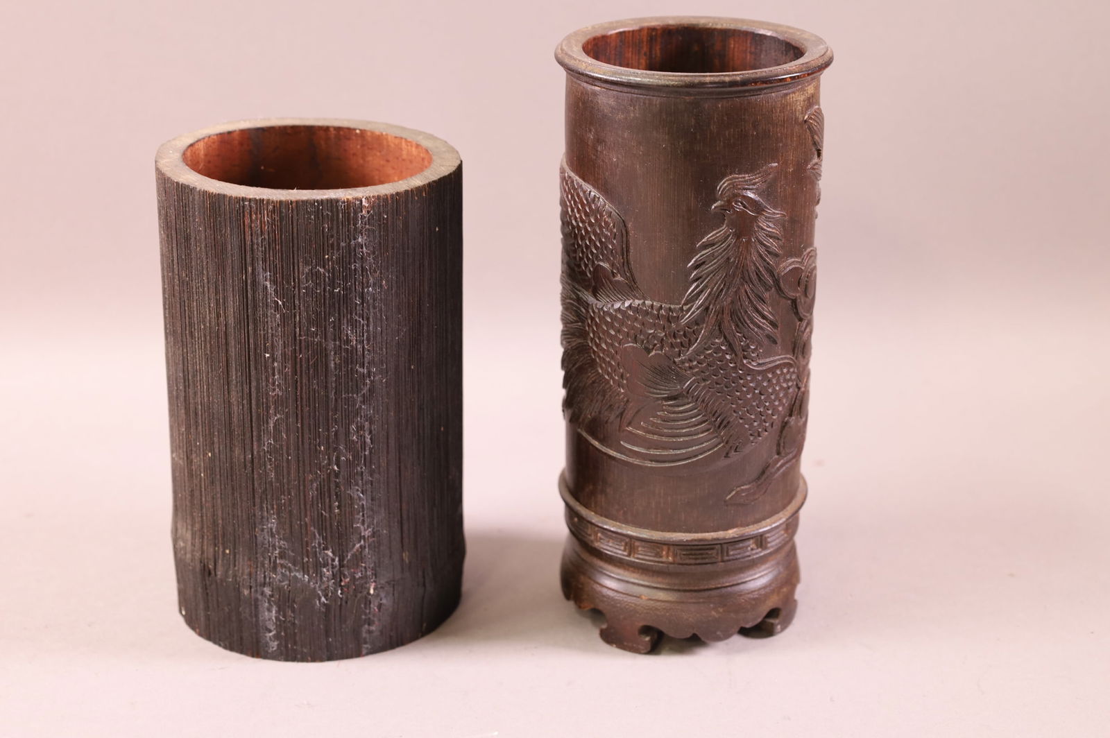 TWO CHINESE BRUSH POTS (1 of 4)