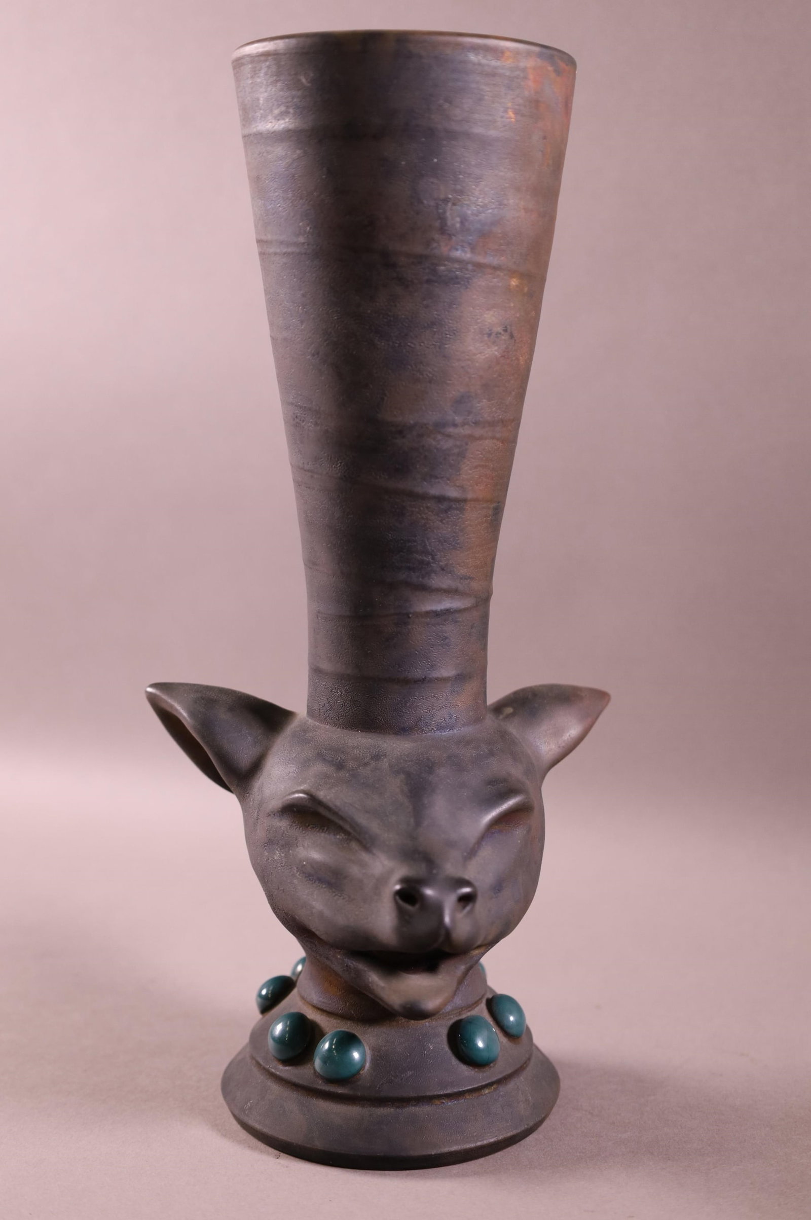 STONEWARE TRUMPET VASE (1 of 4)