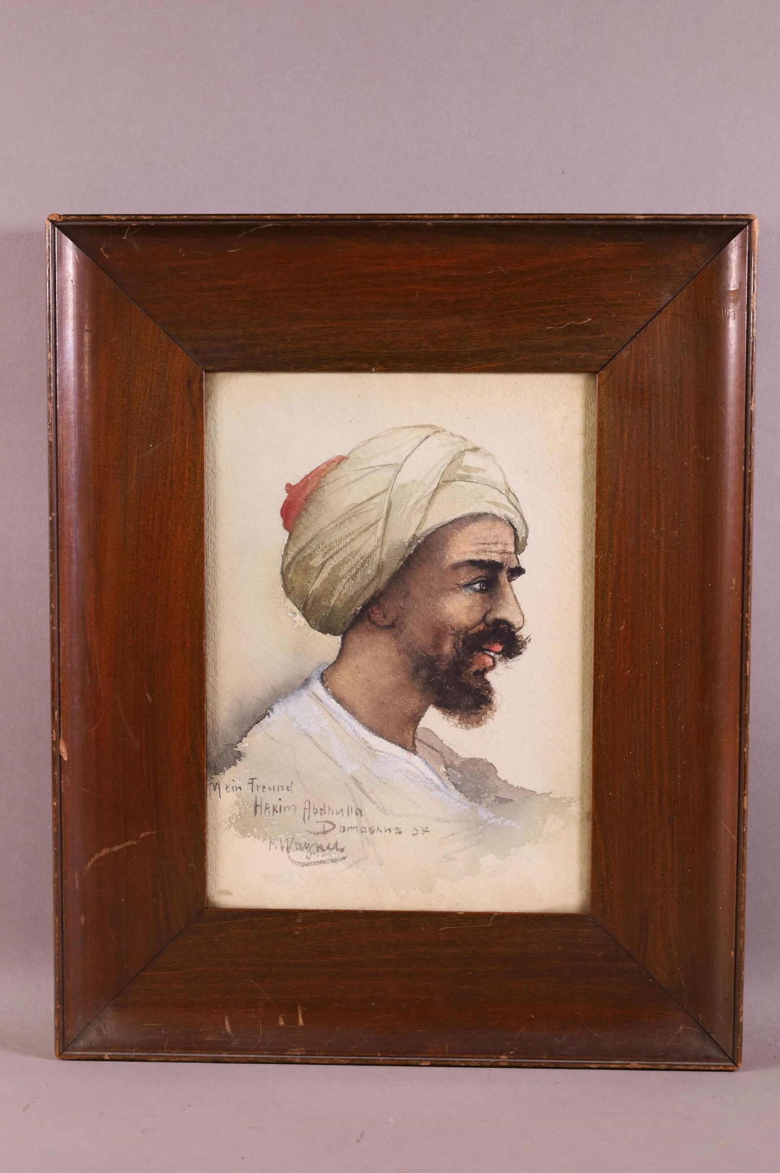1897 ARABIAN PORTRAIT WATERCOLOR (1 of 2)